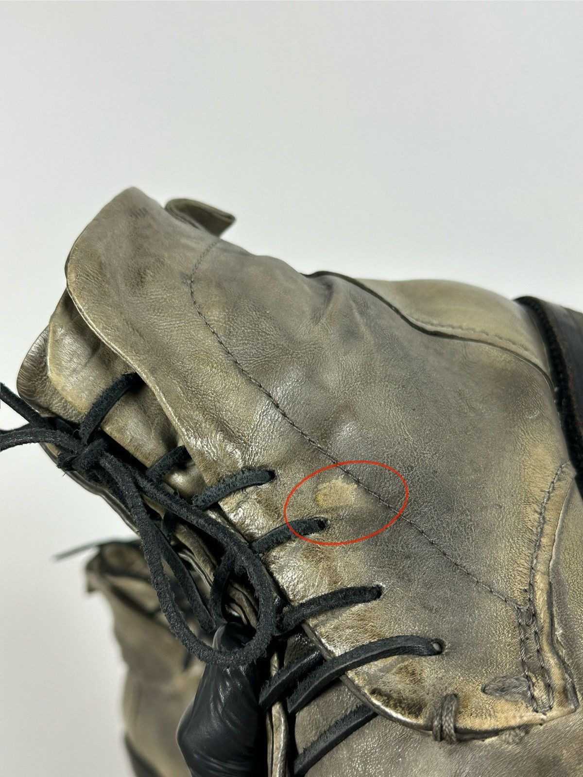 A.S.98 A.S.98 Distressed Leather Lace Up Ankle Boots Guidi Style Size US 10 / EU 43 - 25 Thumbnail