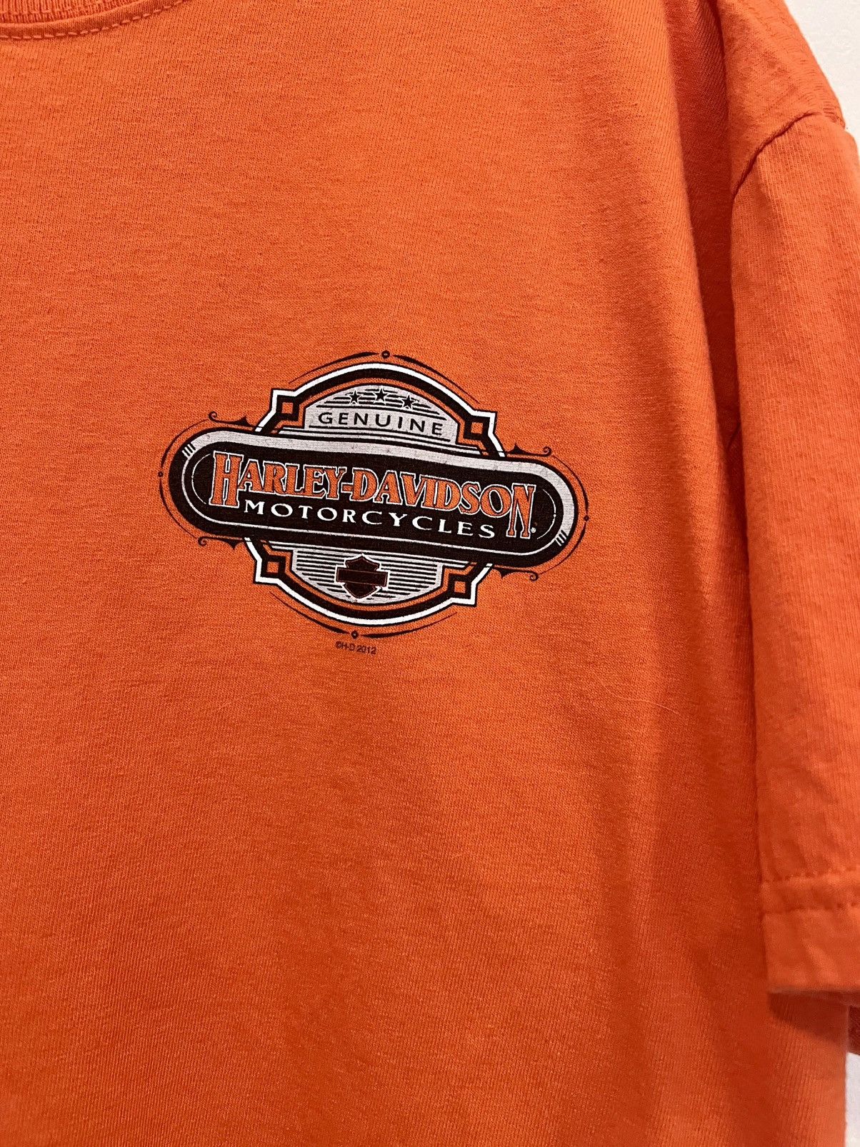 Harley Davidson Vintage 2012 Harley-Davidson Grand Junction Tee – Orange 🏍️🔥 Size US L / EU 52-54 / 3 - 3 Thumbnail