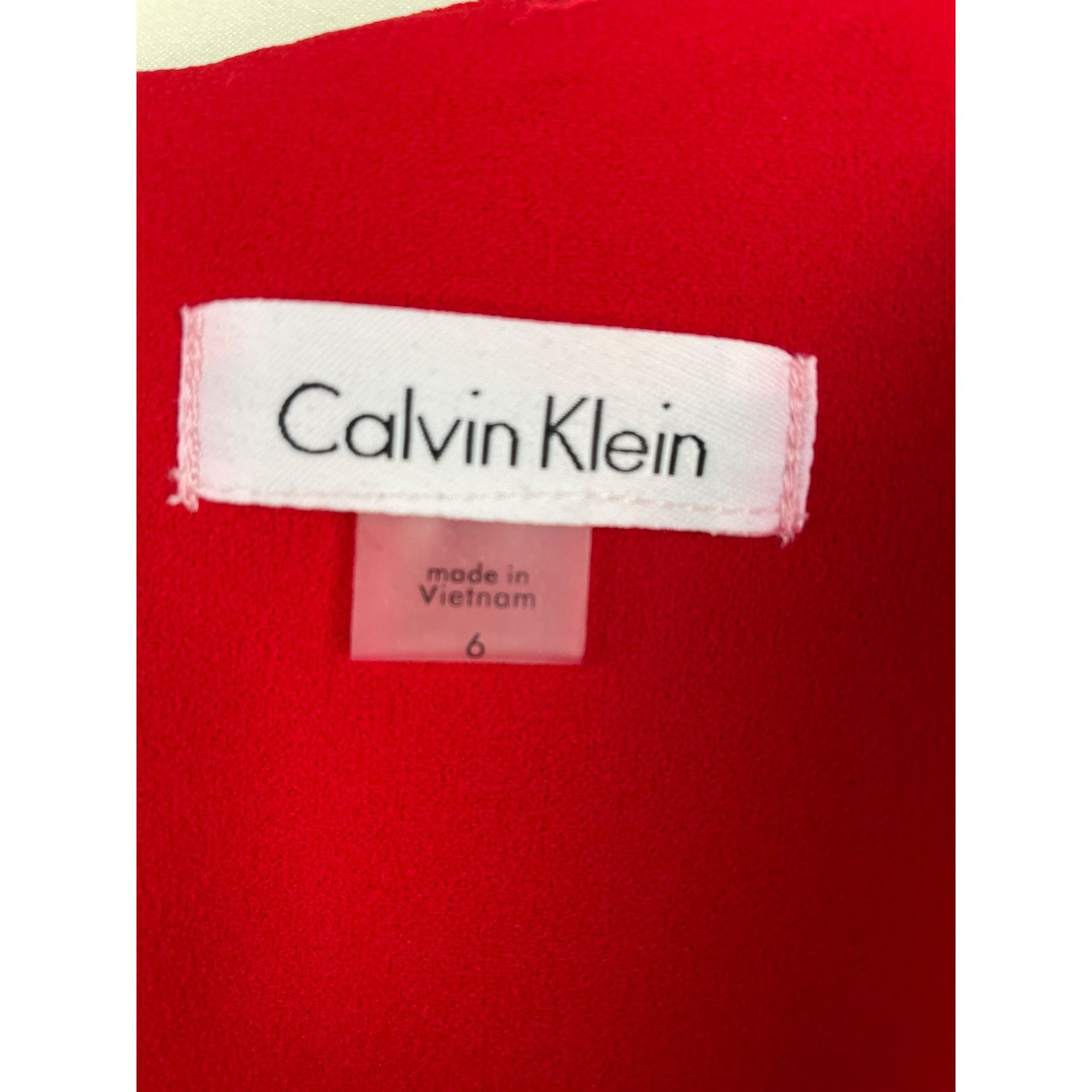 Calvin Klein Calvin Klein Women's Red Dress Sleeveless Fit & Flare Size 6 Size M / US 6-8 / IT 42-44 - 5 Thumbnail
