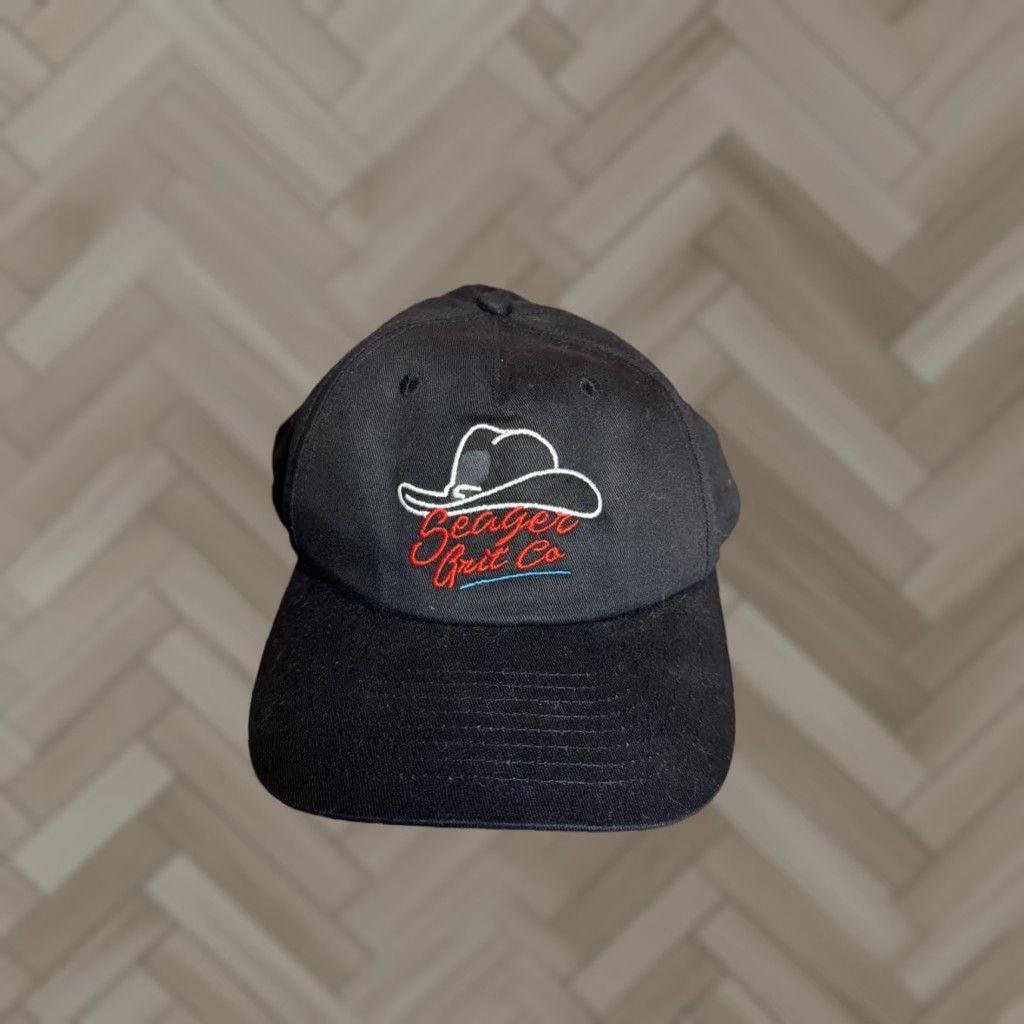 Vintage Seager Hat Cap Mens Snapback Black Grit Company Dad Adjustable Cap, One Size, Canvas, Solid, Fashion, Mens, Snapback, - Size ONE SIZE - 1 Thumbnail
