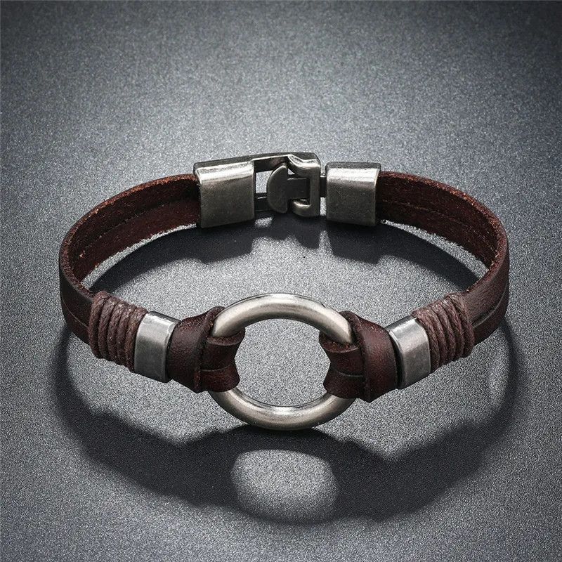 Japanese Brand Braided Brown Leather Bracelet Size ONE SIZE - 2 Thumbnail