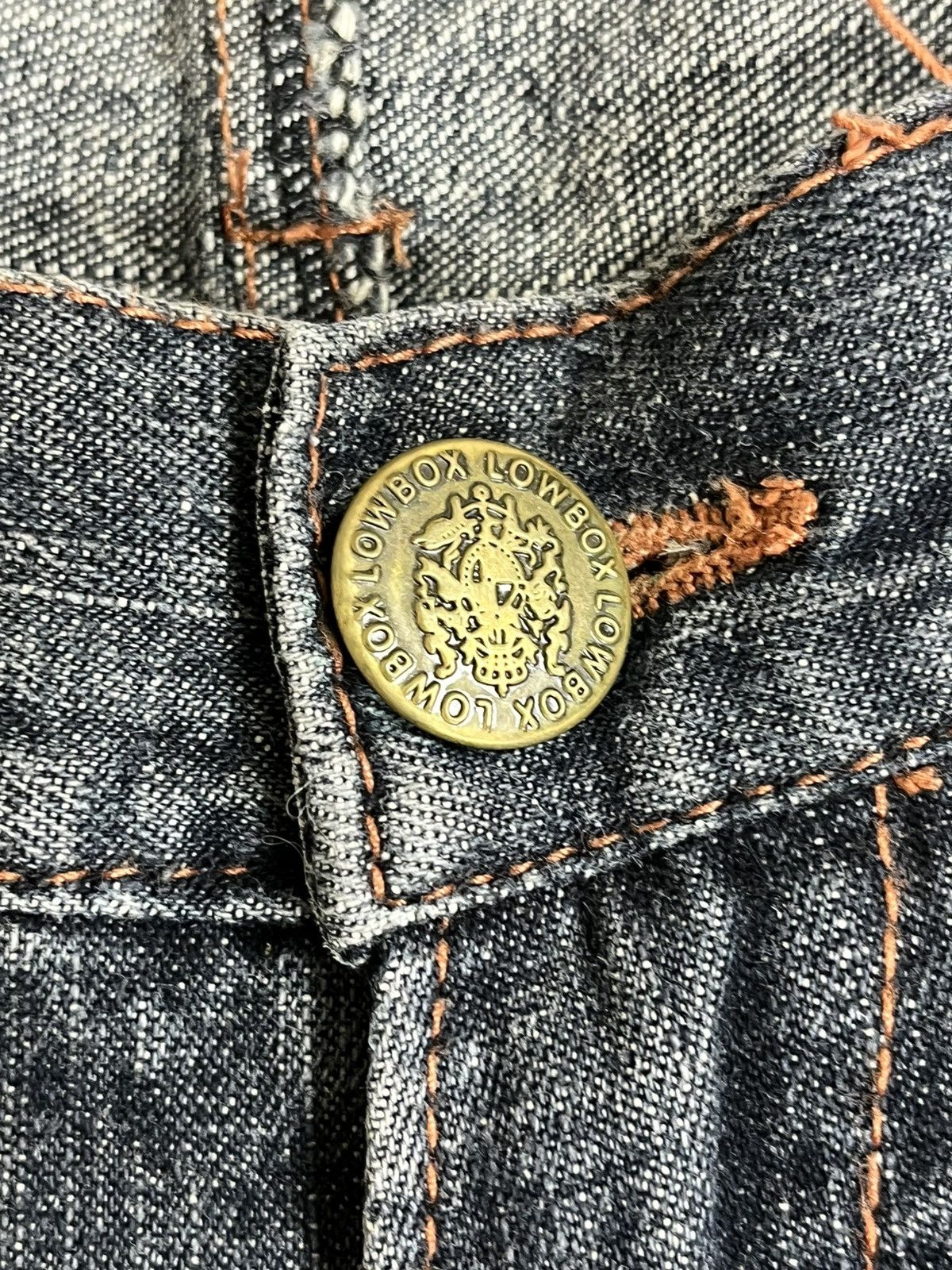 If Six Was Nine 2000s Japanese Brand Lowbox Distressed Jeans Size US 32 / EU 48 - 8 Thumbnail