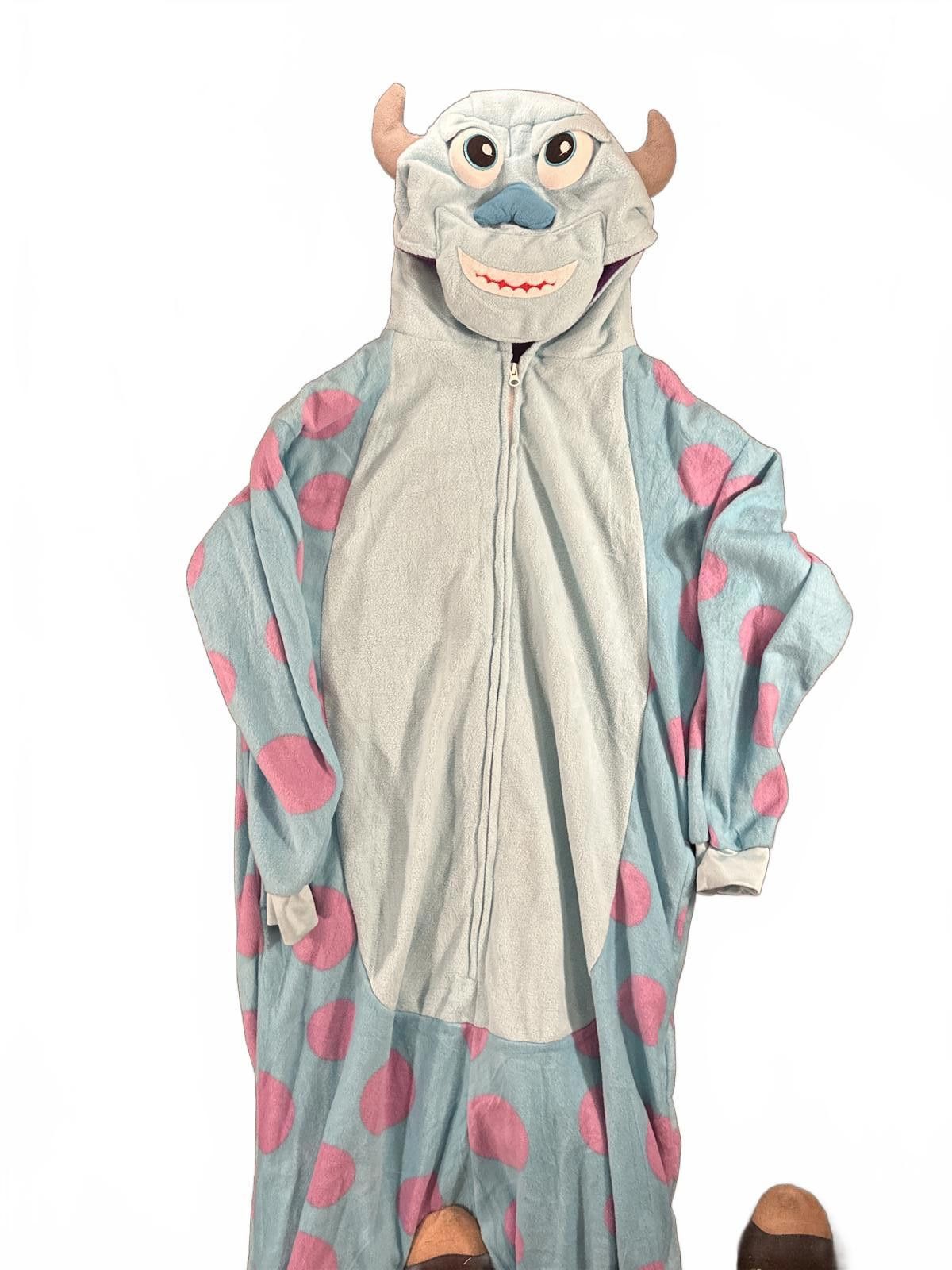 Other Monster's Inc One Piece Hooded Pajamas Unisex Large Size ONE SIZE - 1 Thumbnail