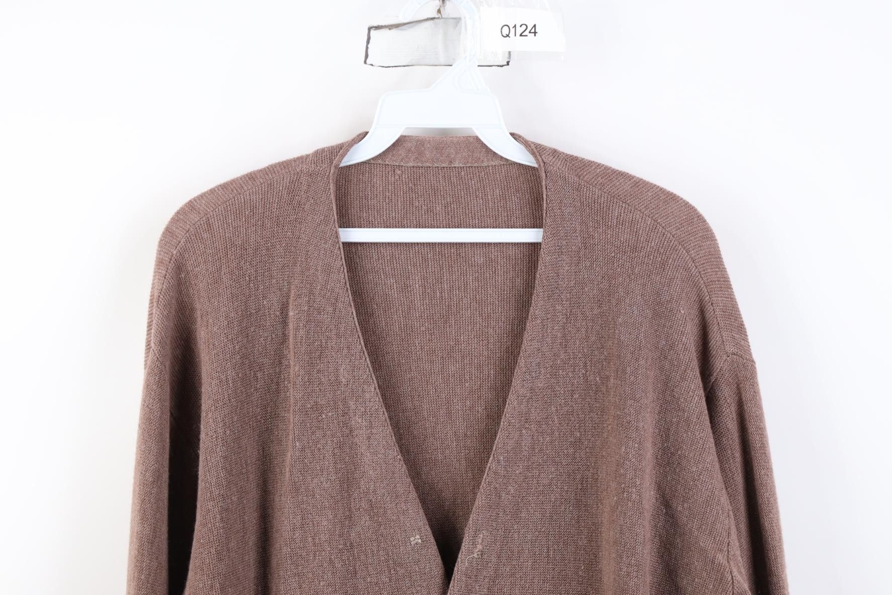 Vintage Vintage 60s Streetwear Cobain Knit Cardigan Sweater Brown Size US M / EU 48-50 / 2 - 2 Thumbnail