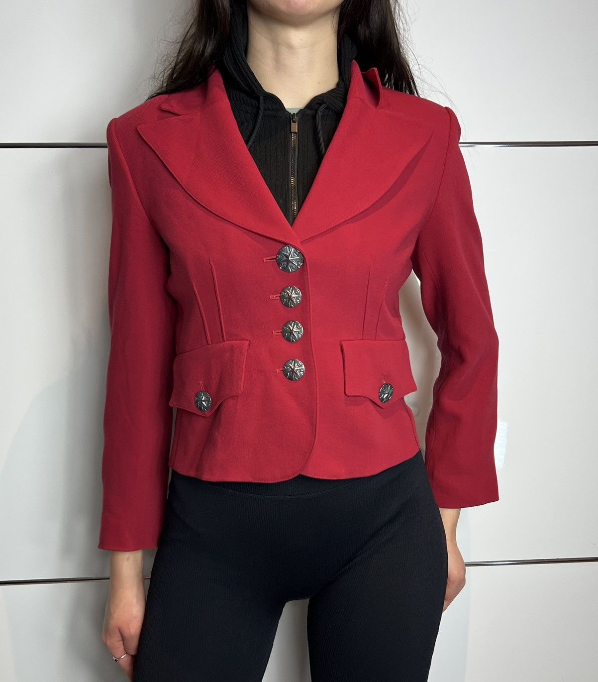 Elegant Blazer Sonia Rykiel Paris Logo Buttons Great Color