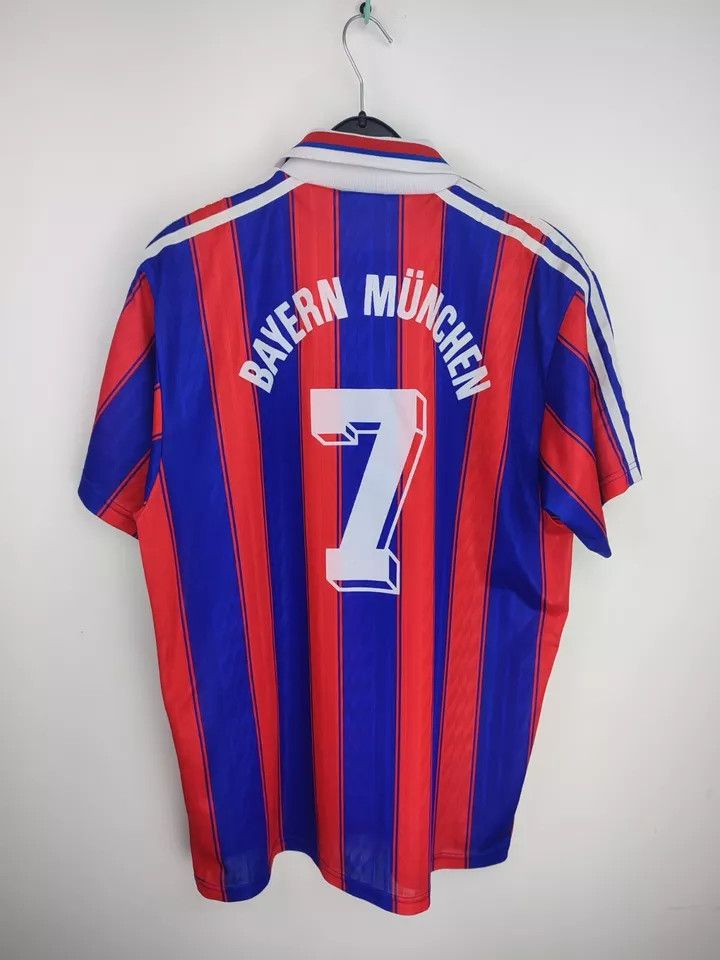Adidas 1995/97 ADIDAS Bayern Munich Munchen #7 FOOTBALL Kit SHIRT Size US L / EU 52-54 / 3 - 12 Thumbnail