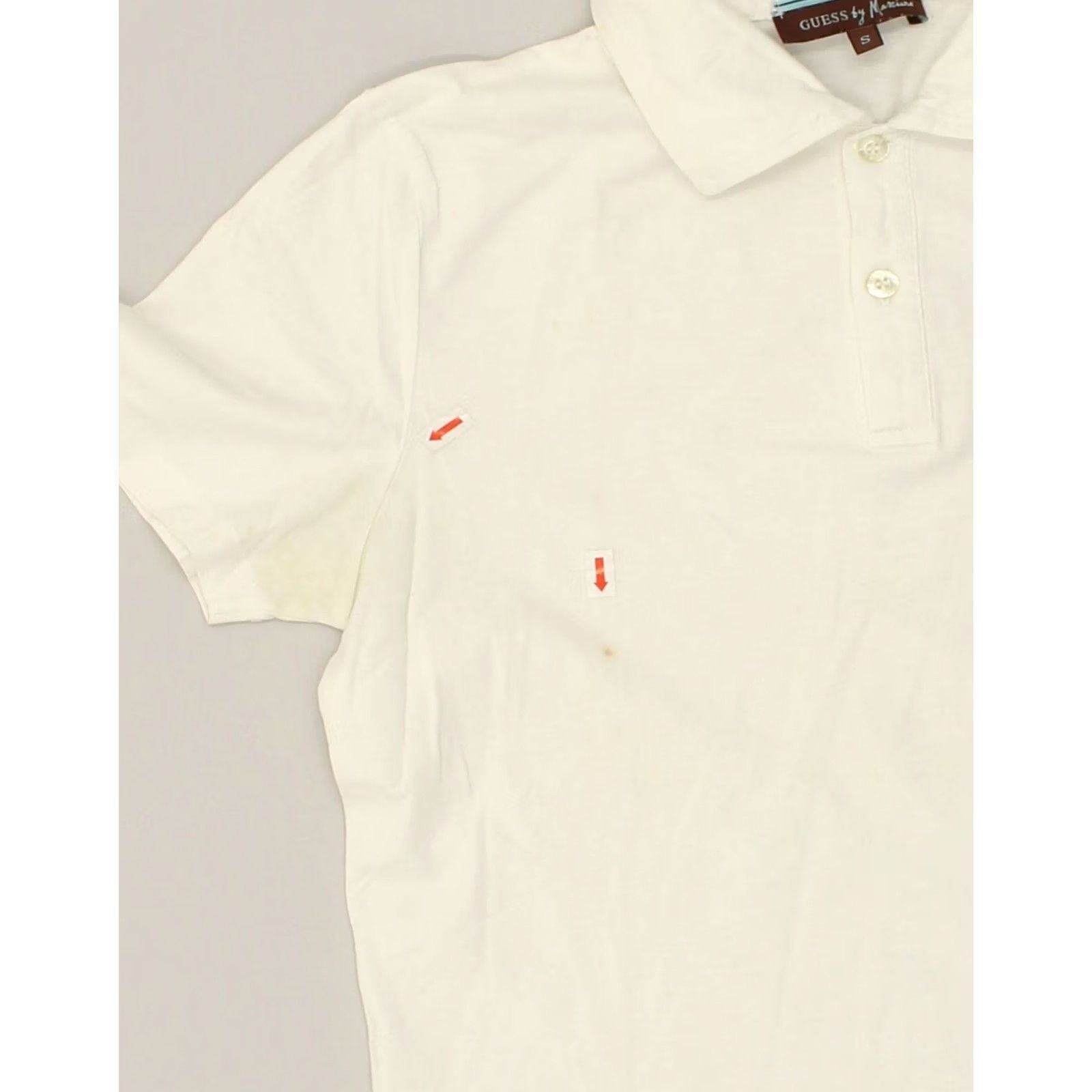 Guess GUESS Mens Polo Shirt Small White Cotton Size US S / EU 44-46 / 1 - 4 Thumbnail
