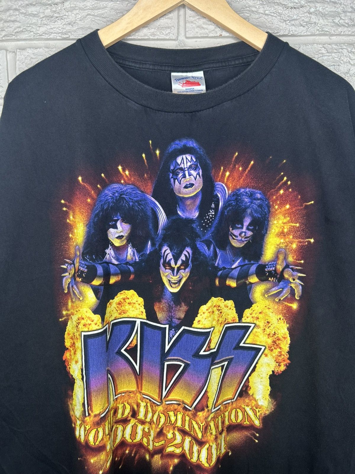 Band Tees Vintage Kiss World Domination Tour T Shirt Size US XL / EU 56 / 4 - 4 Thumbnail