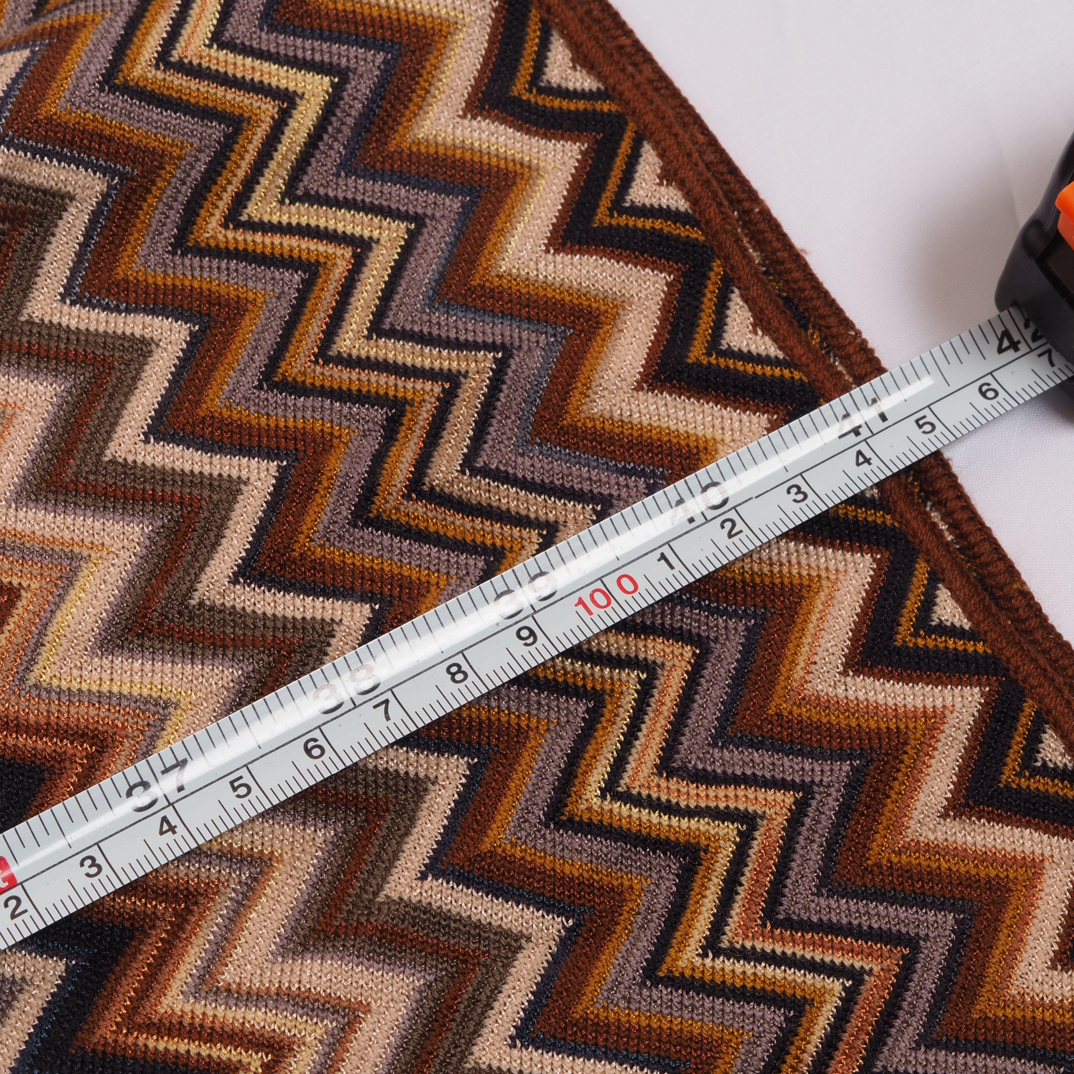 Missoni Missoni Vintage Knit Belted Chevron Zigzag Dress Brown Size L / US 10 / IT 46 - 11 Thumbnail