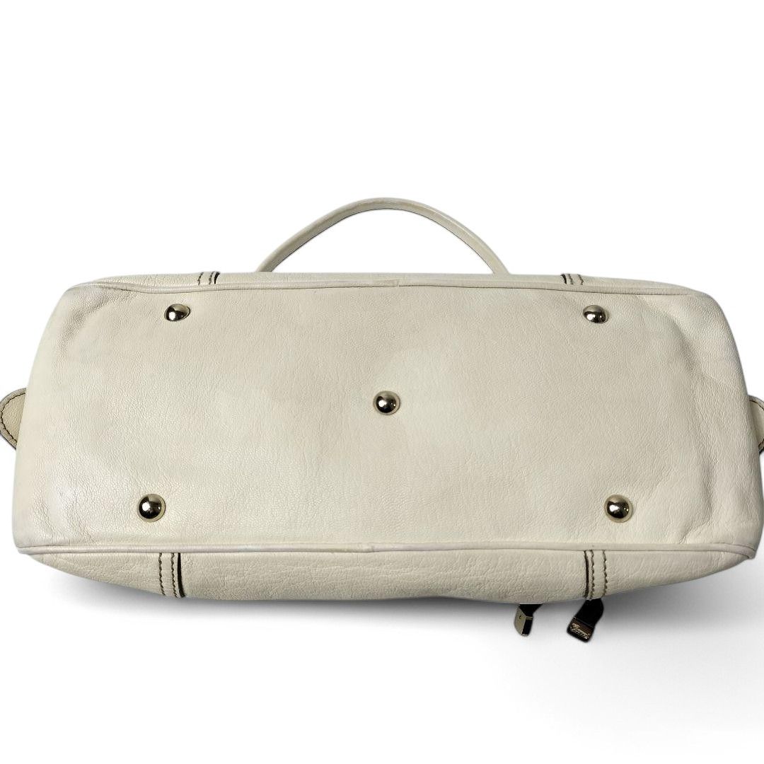 Gucci Gucci - Prince Handbag Shoulder Bag Boston White Leather Size ONE SIZE - 6 Thumbnail