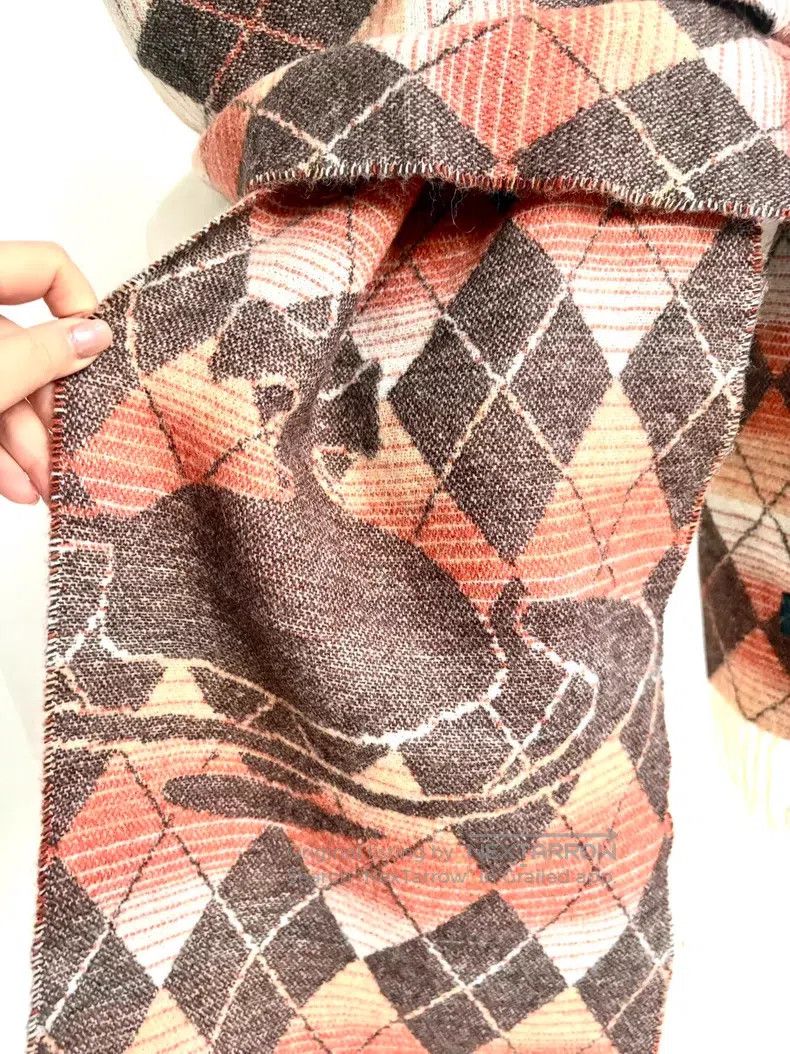 Vivienne Westwood Vivienne Westwood Gradient Orange Red Diamond Pattern Larg Size ONE SIZE - 5 Thumbnail