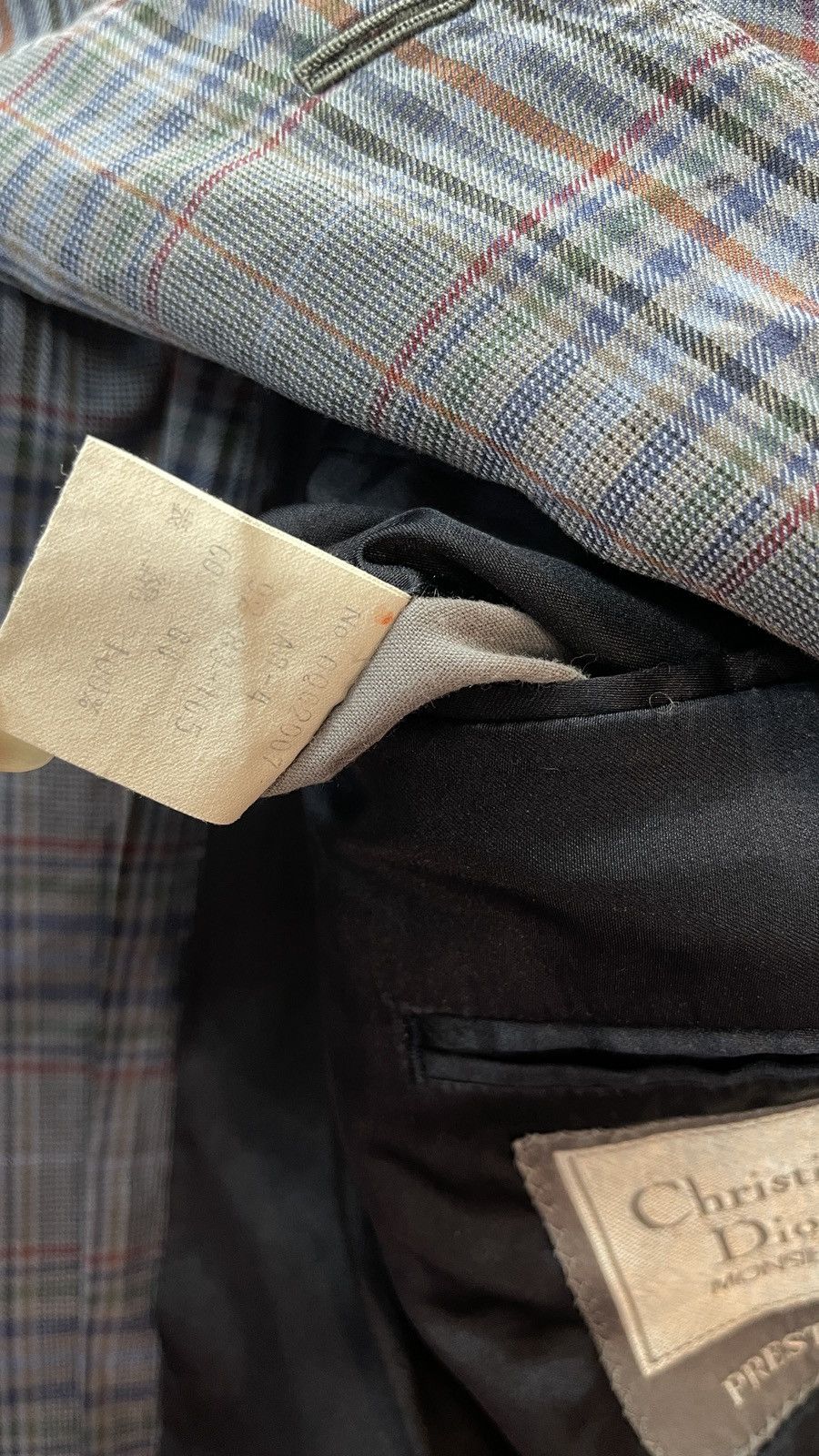 Christian Dior Monsieur Vintage Christian Dior Monsieur check pattern GTMPT082 Size 40L - 10 Thumbnail