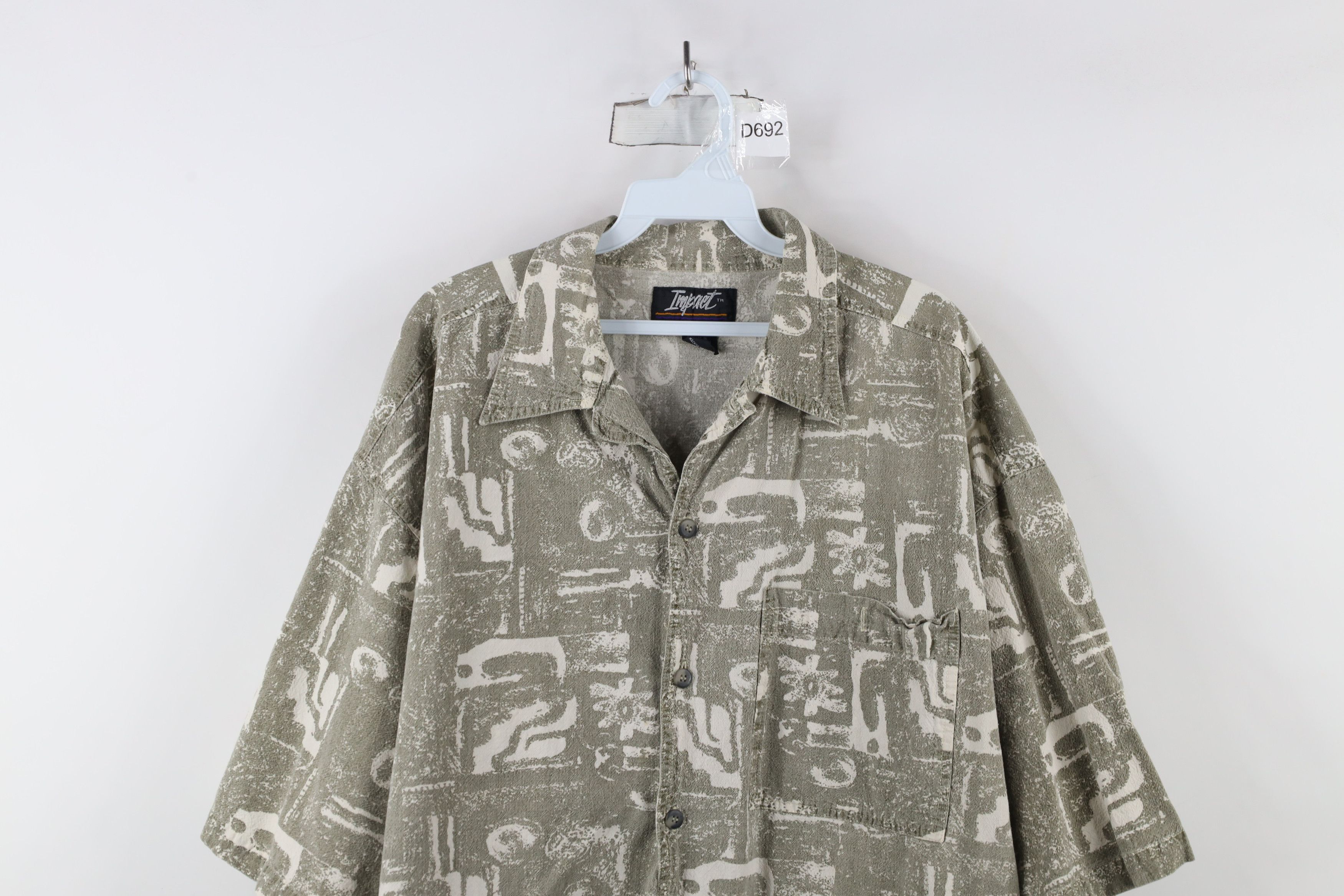 Vintage Vintage 90s Streetwear Baggy Fit Collared Button Shirt Size US XL / EU 56 / 4 - 2 Thumbnail