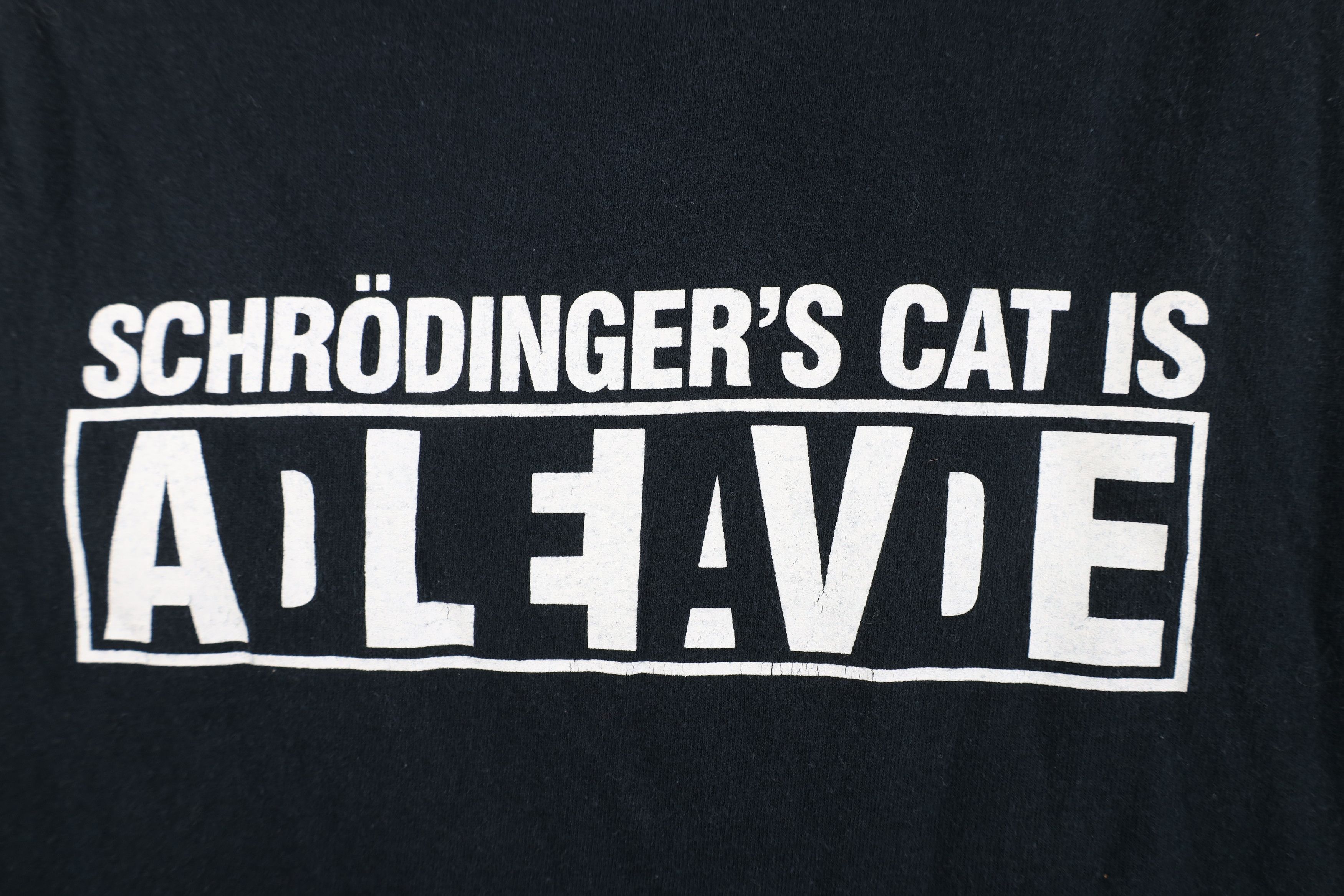 Vintage Vintage Schrodingers Cat Is Alive Dead Funny T-Shirt Cotton Size US XXL / EU 58 / 5 - 4 Thumbnail