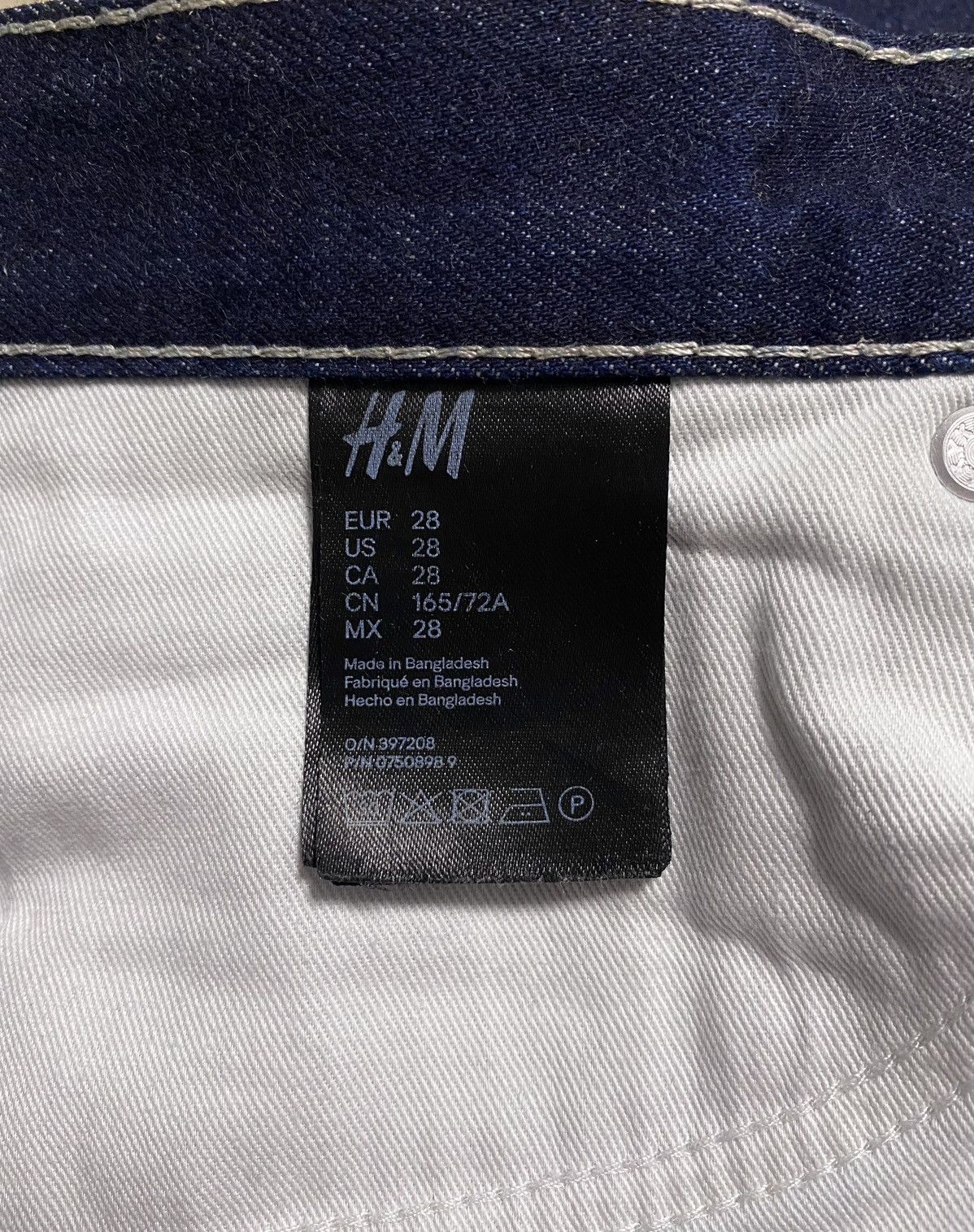 Eytys Unisex Eytys H&M Red Selvedge Navy Cotton Heavy Denim Jeans Size US 28 / EU 44 - 20 Thumbnail