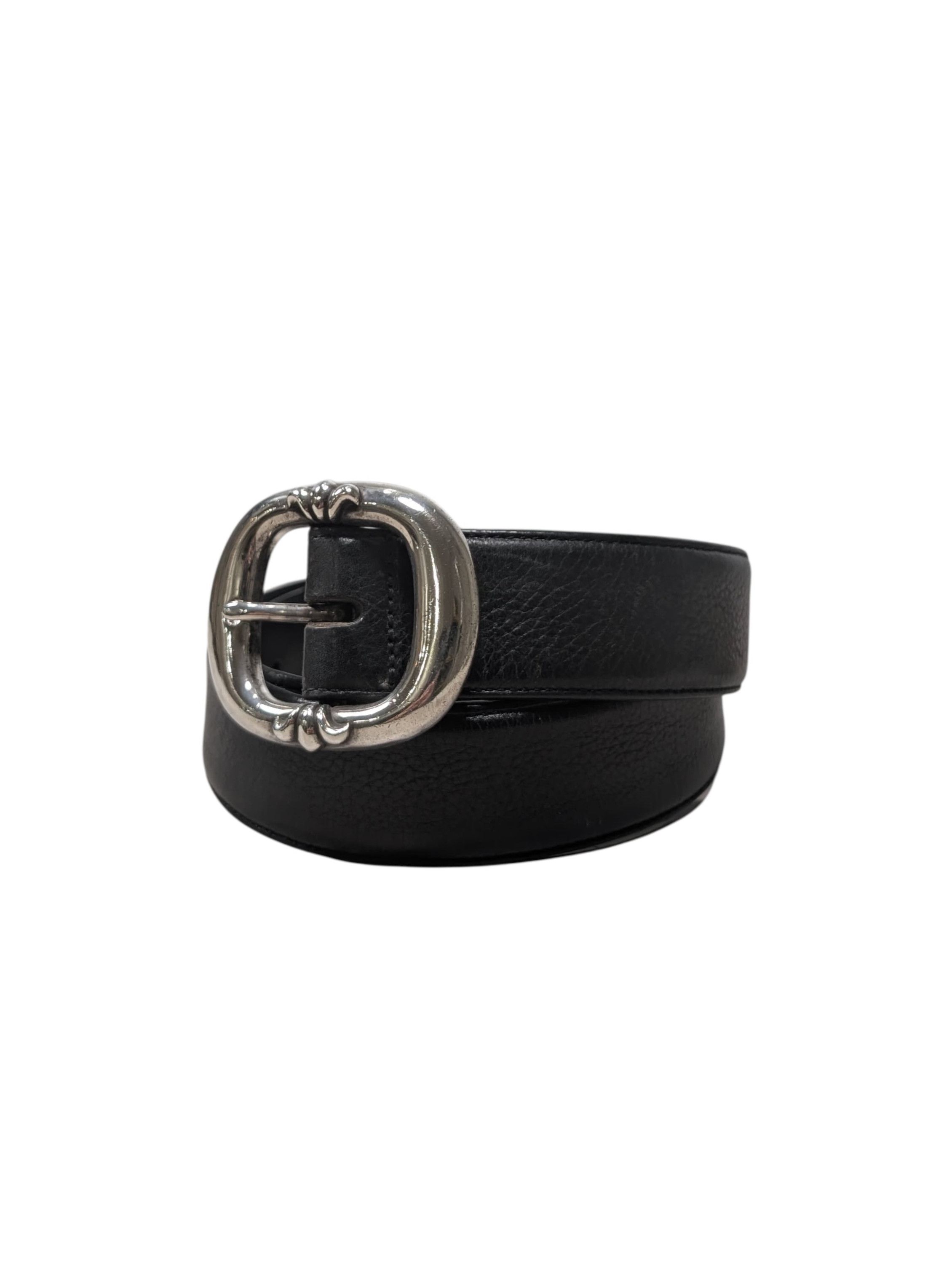 Chrome Hearts Black Leather Gunslinger Belt Size 32 - 2 Thumbnail