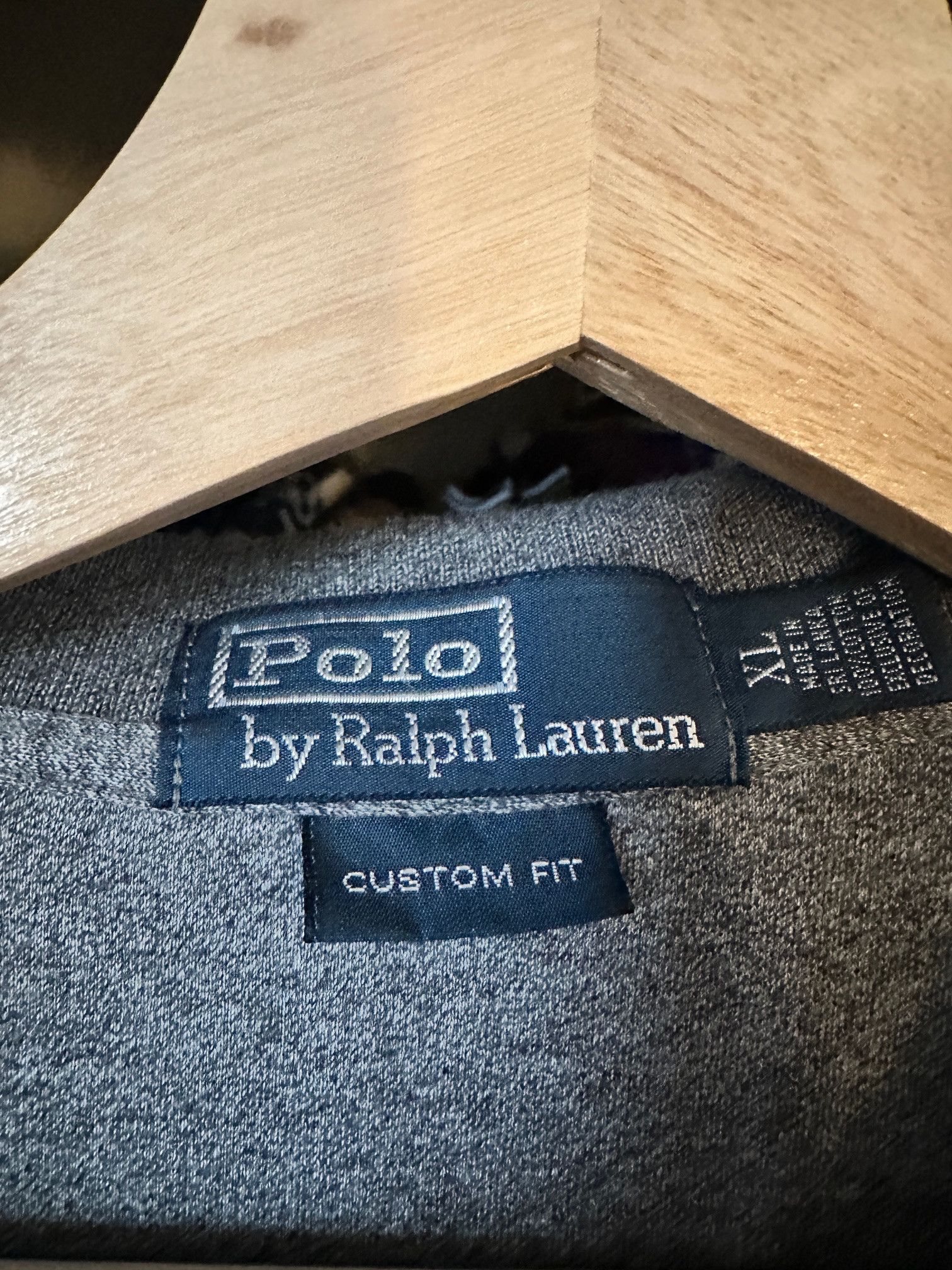 Polo Ralph Lauren Men's Polo Ralph Lauren Gray Grey Polo Shirt Custom Fit XL Size US XL / EU 56 / 4 - 3 Thumbnail