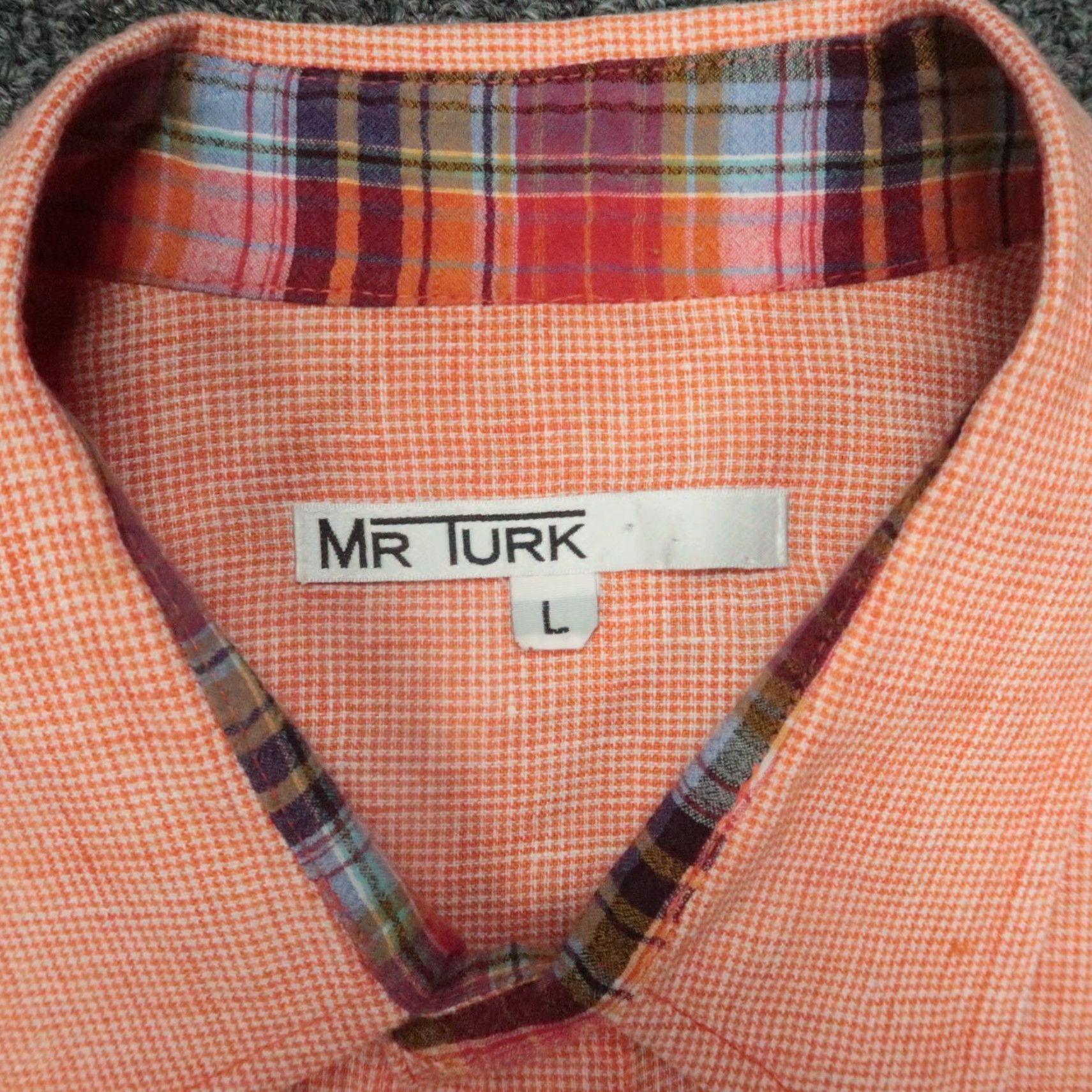 Mr Turk MR TURK Shirt Mens L Coral Orange 100% Linen Long Sleeve Button-Up Shirt Size US L / EU 52-54 / 3 - 3 Thumbnail