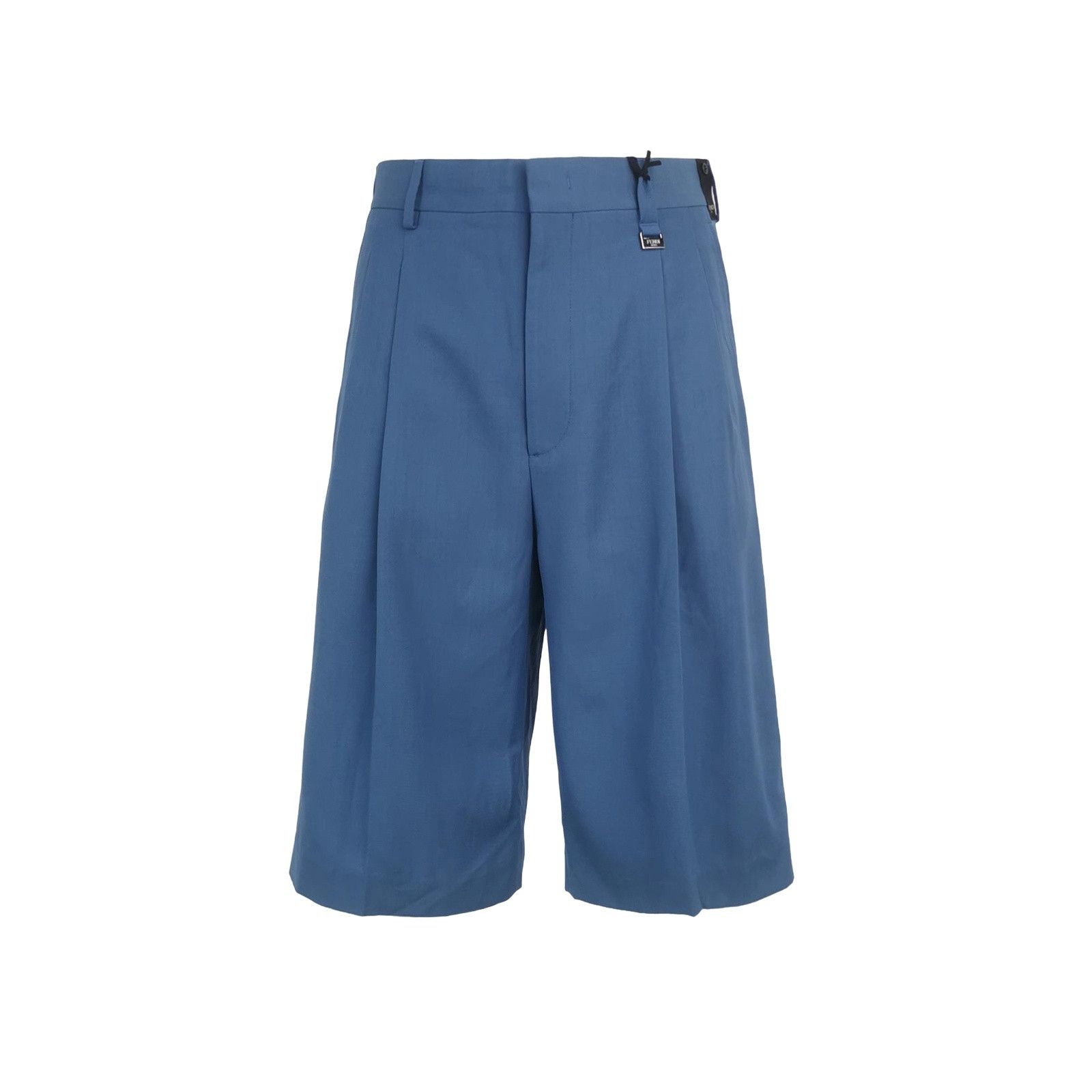 Fendi Fendi Blue Virgin Wool Blend Shorts IT 46 Size US 30 / EU 46 - 1 Thumbnail