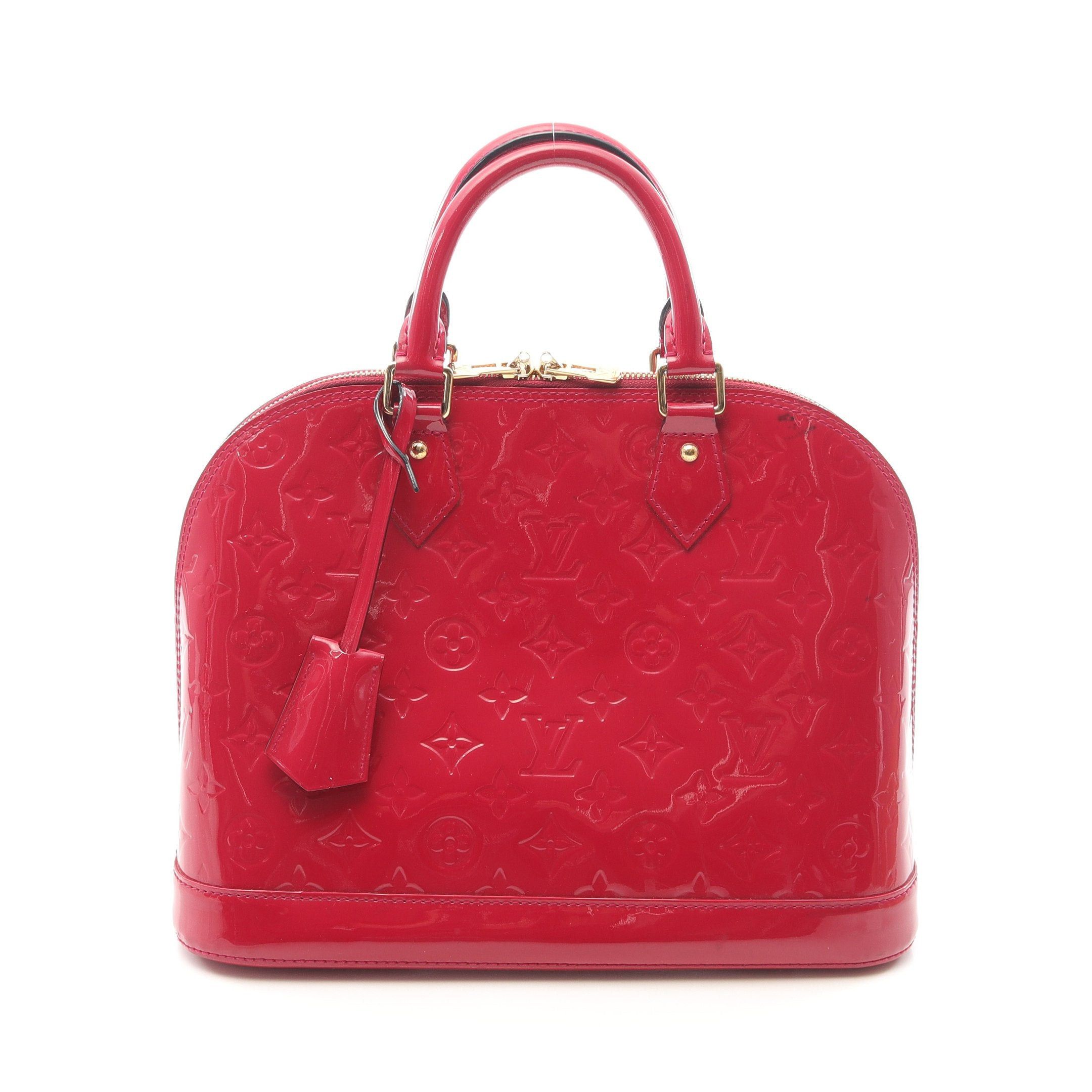 Louis Vuitton Louis Vuitton Alma Pm Monogram Vernis Magenta Handbag Leather Pink Purple Size ONE SIZE - 1 Thumbnail