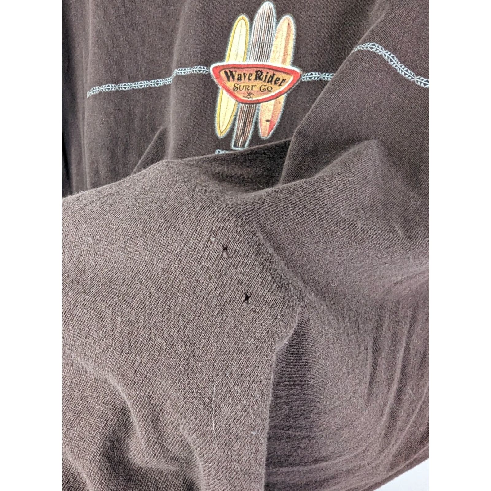 CO Wave Rider Surf Co Kona Hawaii Brown T-Shirt Adult Size 2XL Y2K Double Sided Tee Size US XXL / EU 58 / 5 - 3 Thumbnail