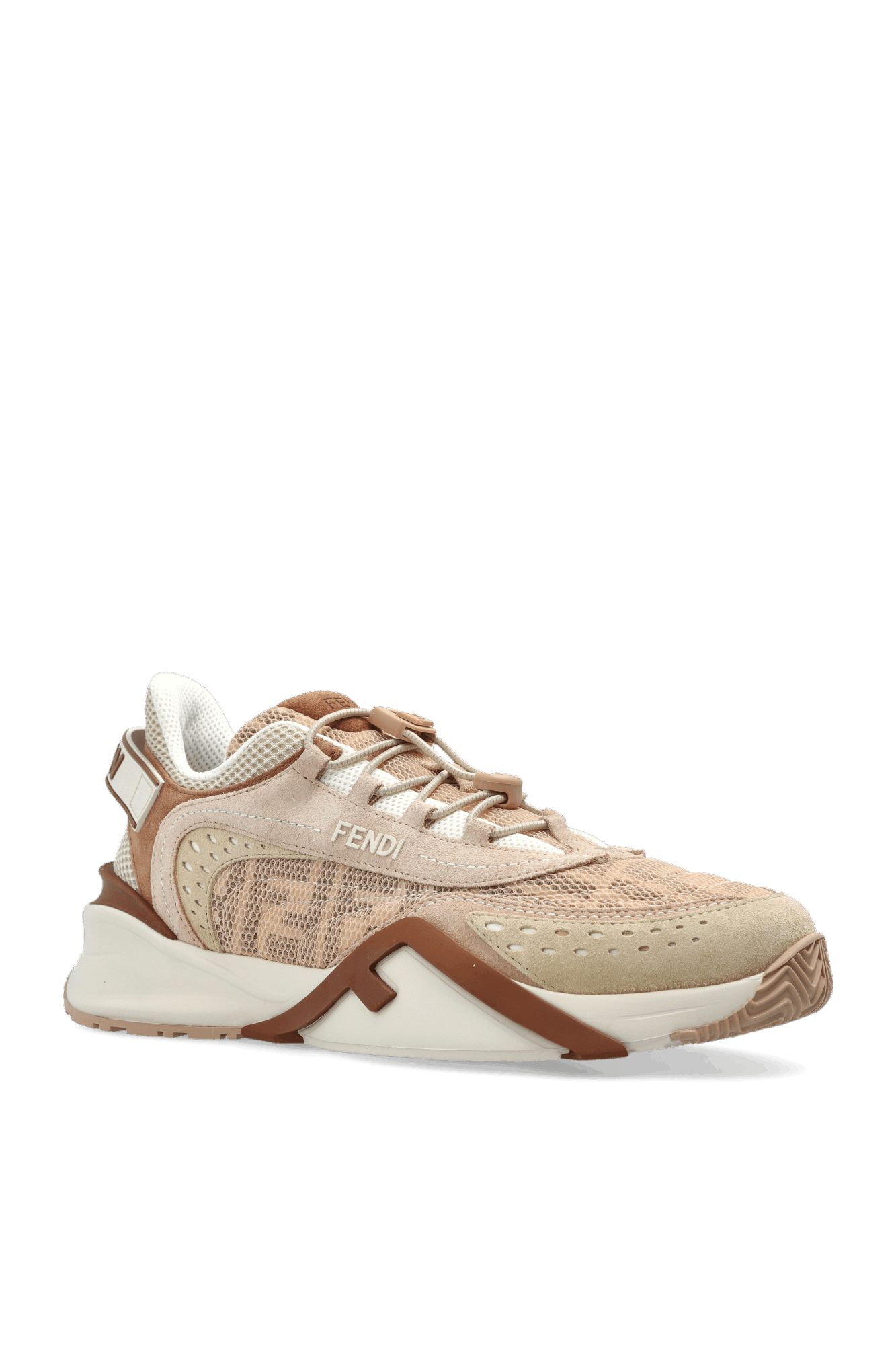 Fendi os11x0526 Flow Low-Top Sneakers in Beige Size US 6 / IT 36 - 4 Thumbnail