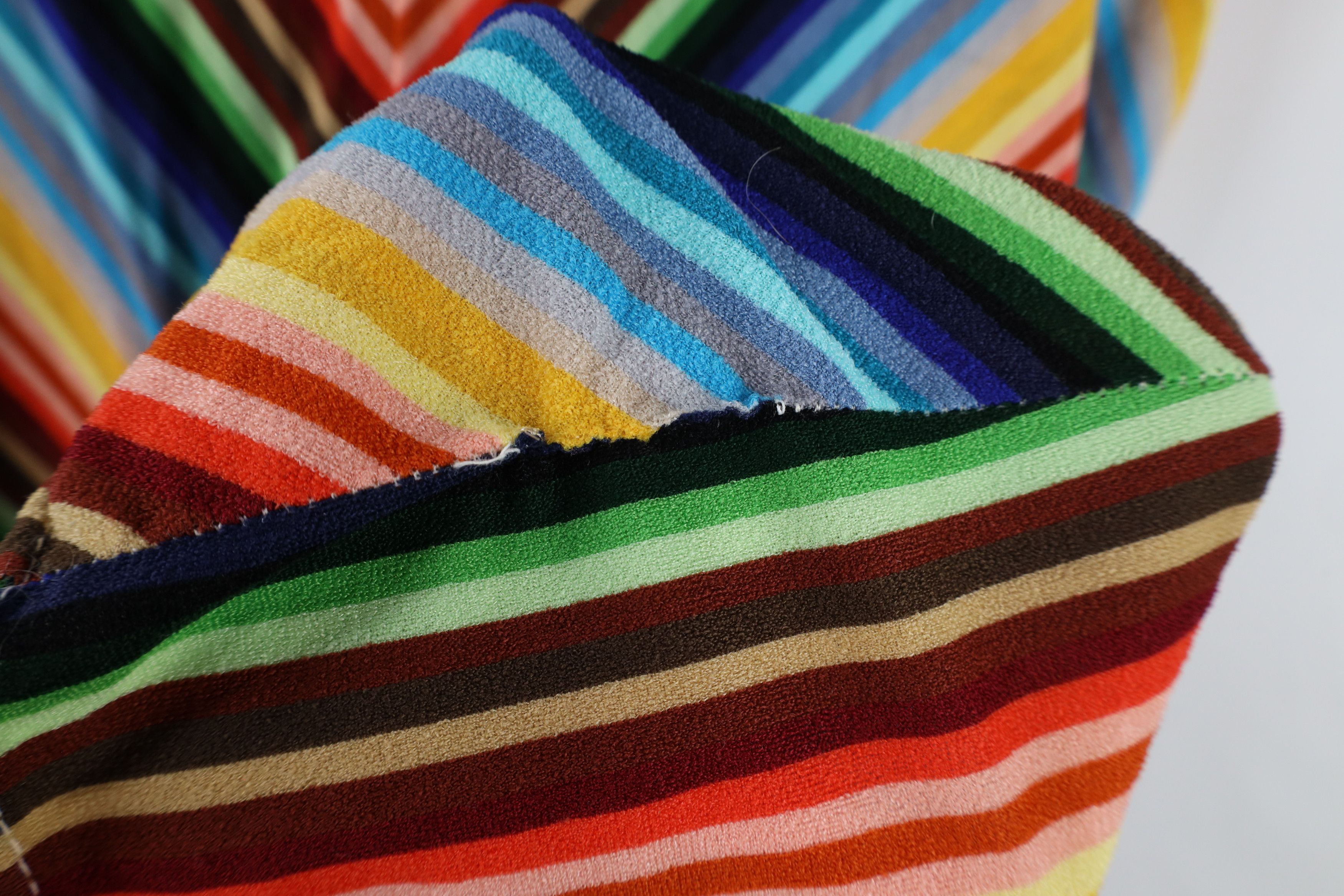 Vintage Vintage 70s Streetwear Rainbow Striped Terry Cloth Polo Size L / US 10 / IT 46 - 12 Thumbnail
