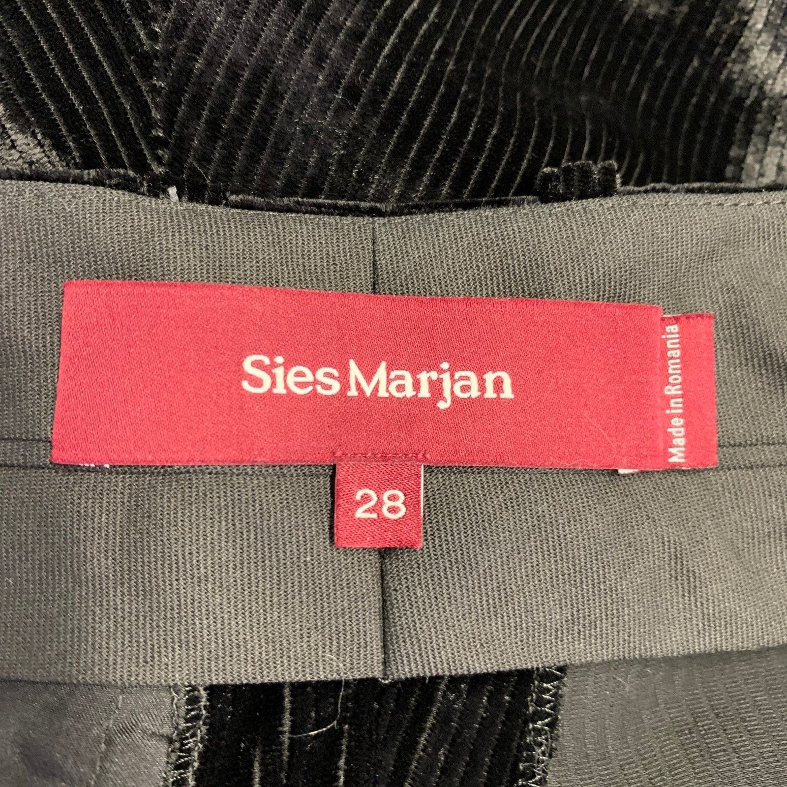 Sies Marjan S Black Velvet Silk Cotton Button Up Shirt Pants Set Size US S / EU 44-46 / 1 - 11 Thumbnail