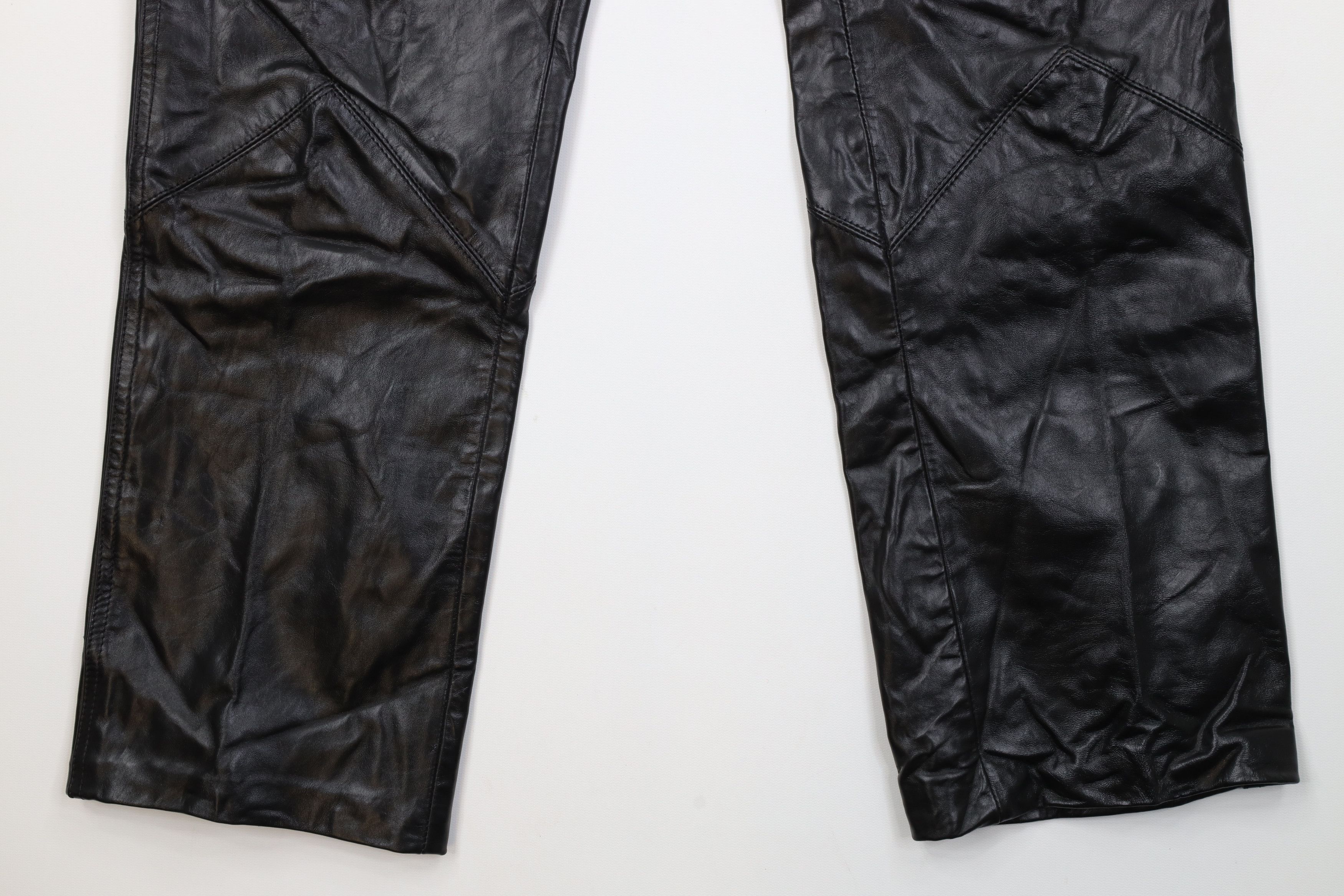 Vintage Vintage 70s Streetwear Straight Leg Pants Black Dom Goth Size 30" / US 8 / IT 44 - 4 Thumbnail