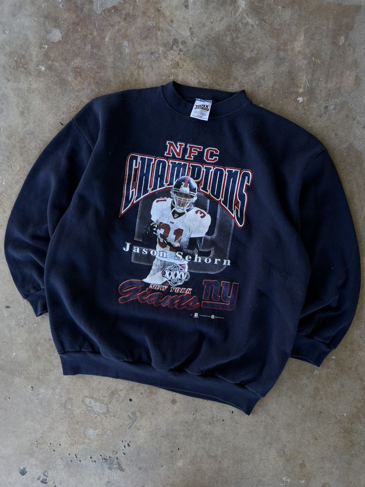 Starter Vintage 90’s NFL New York Giants Seahorn Sweatshirt Crewneck Size US XL / EU 56 / 4 - 2 Thumbnail