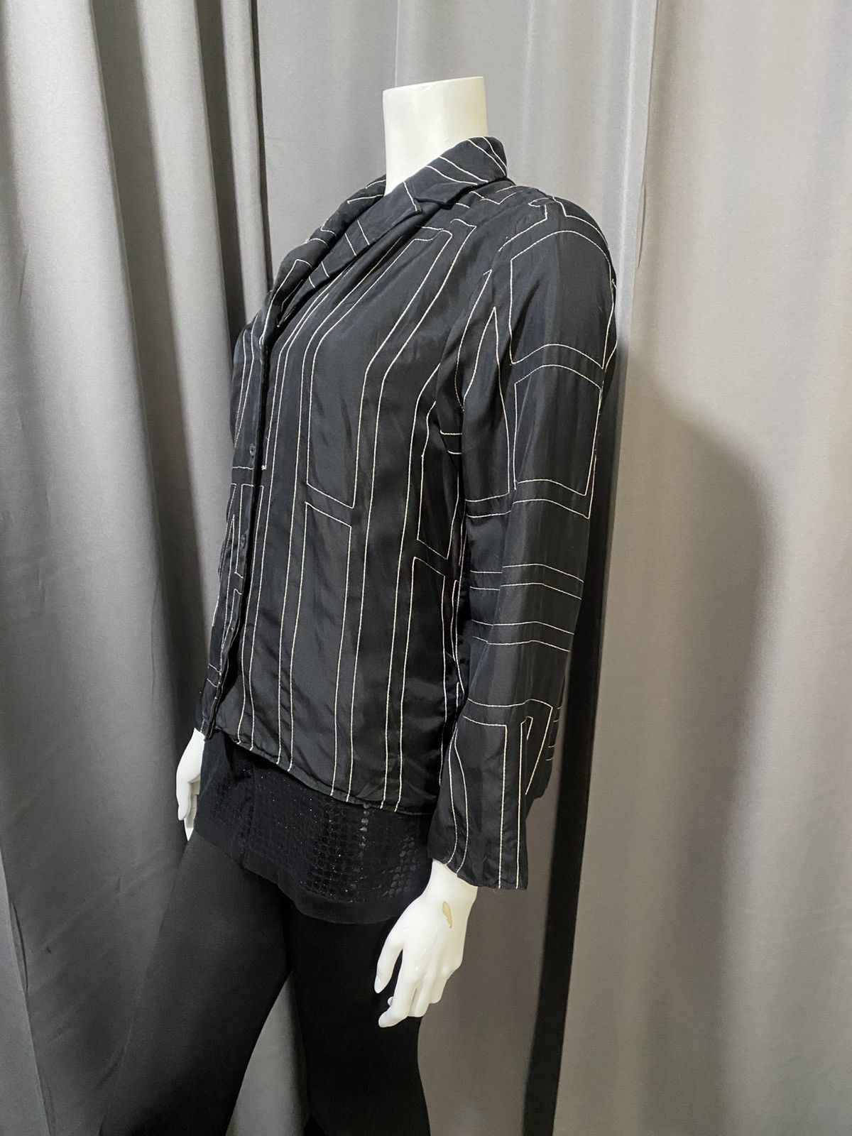 Toteme Toteme- Sanville Monogram Silk Shirt Size M / US 6-8 / IT 42-44 - 5 Thumbnail