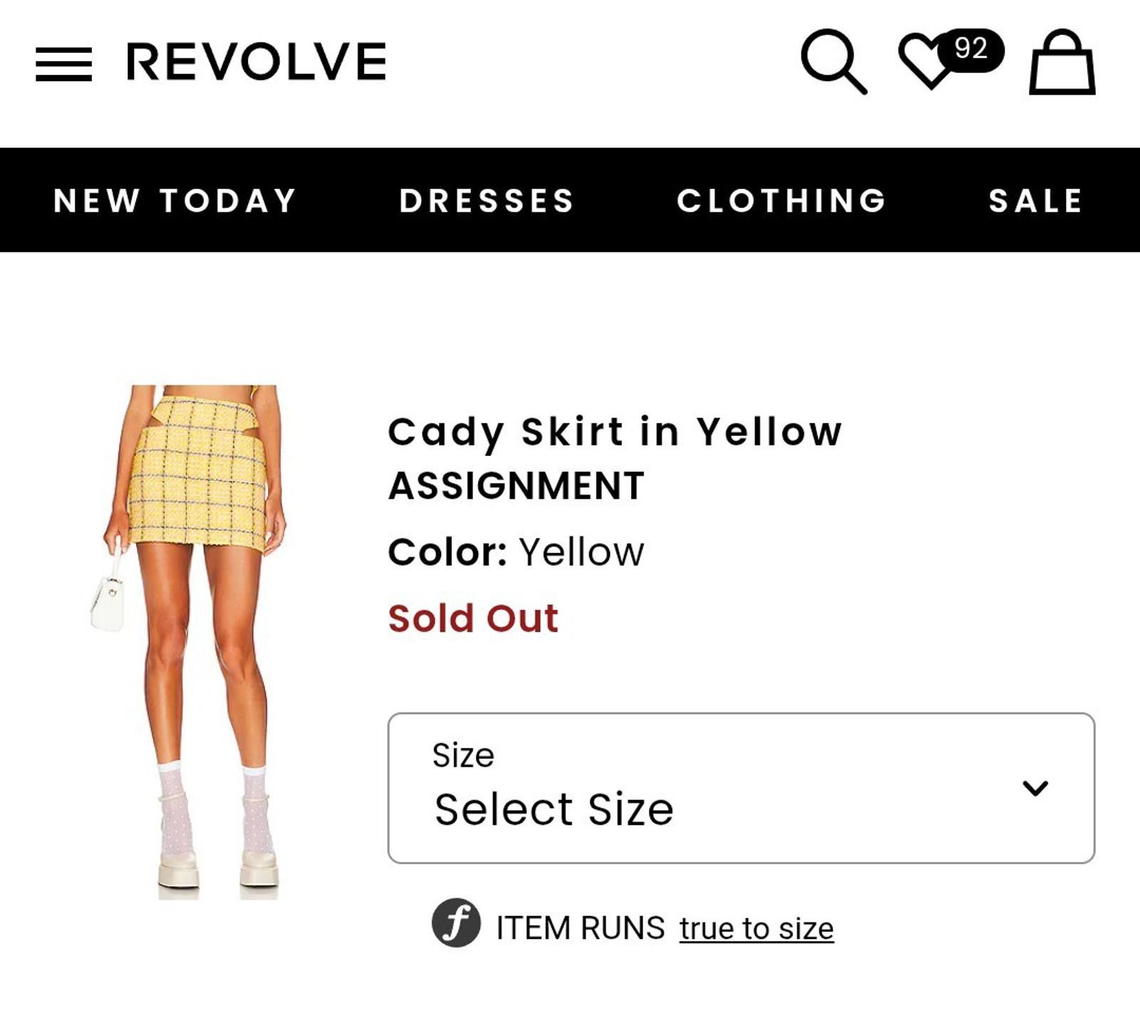 Designer New SOLD OUT NWT ASSIGNMENT Yellow Tweed Cady Skirt Outs SzM Size 32" / US 10 / IT 46 - 4 Thumbnail