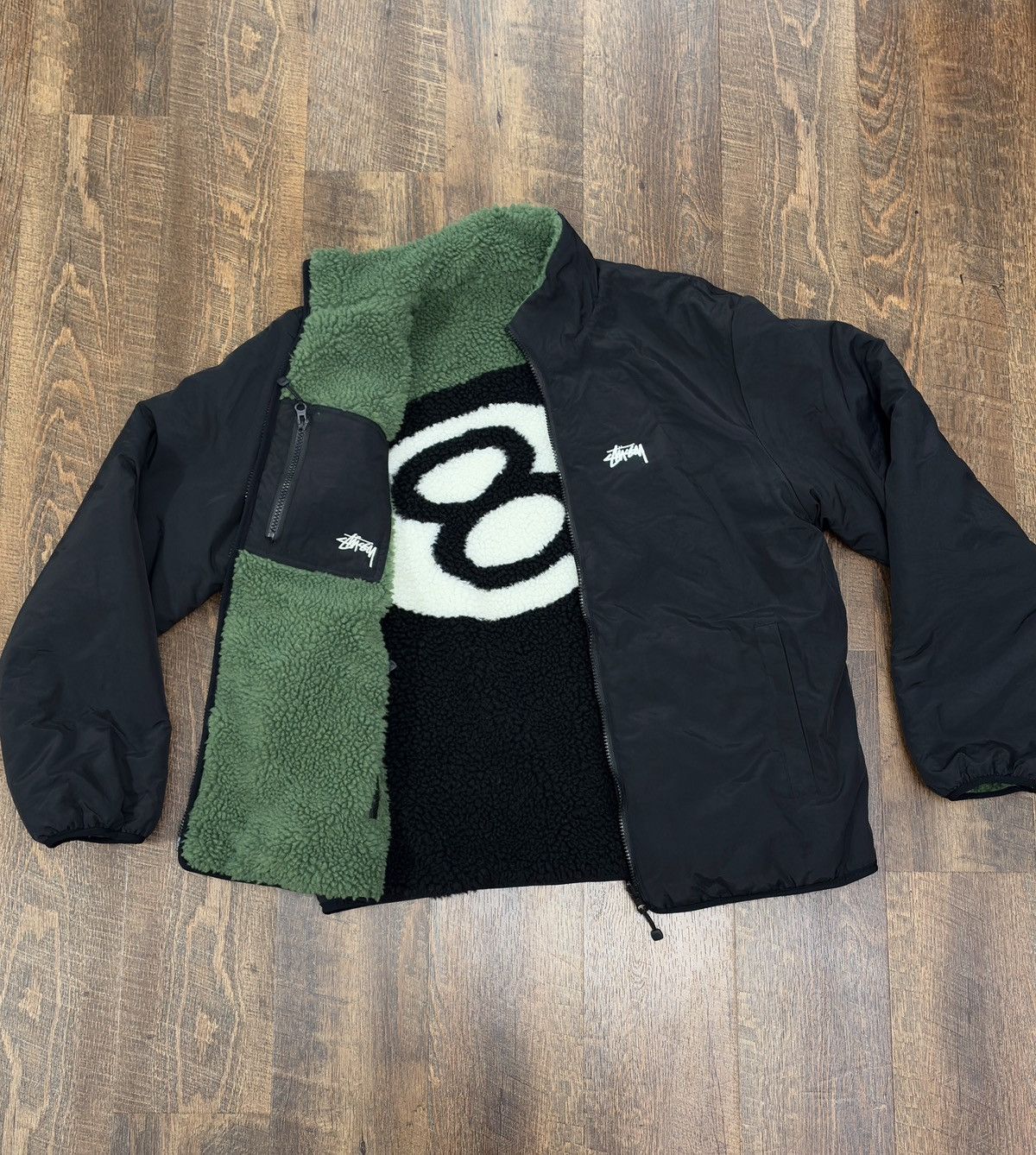Stussy Stussy 8 Ball Sherpa Reversible Jacket Size US L / EU 52-54 / 3 - 1 Thumbnail