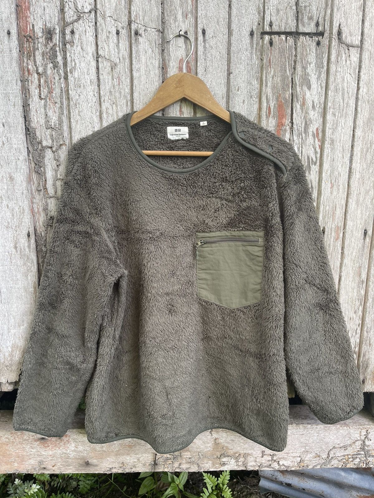 Engineered Garments × Uniqlo Uniqlo x Engineered Garments Fleece Pullover Olive Green Size US L / EU 52-54 / 3 - 1 Thumbnail