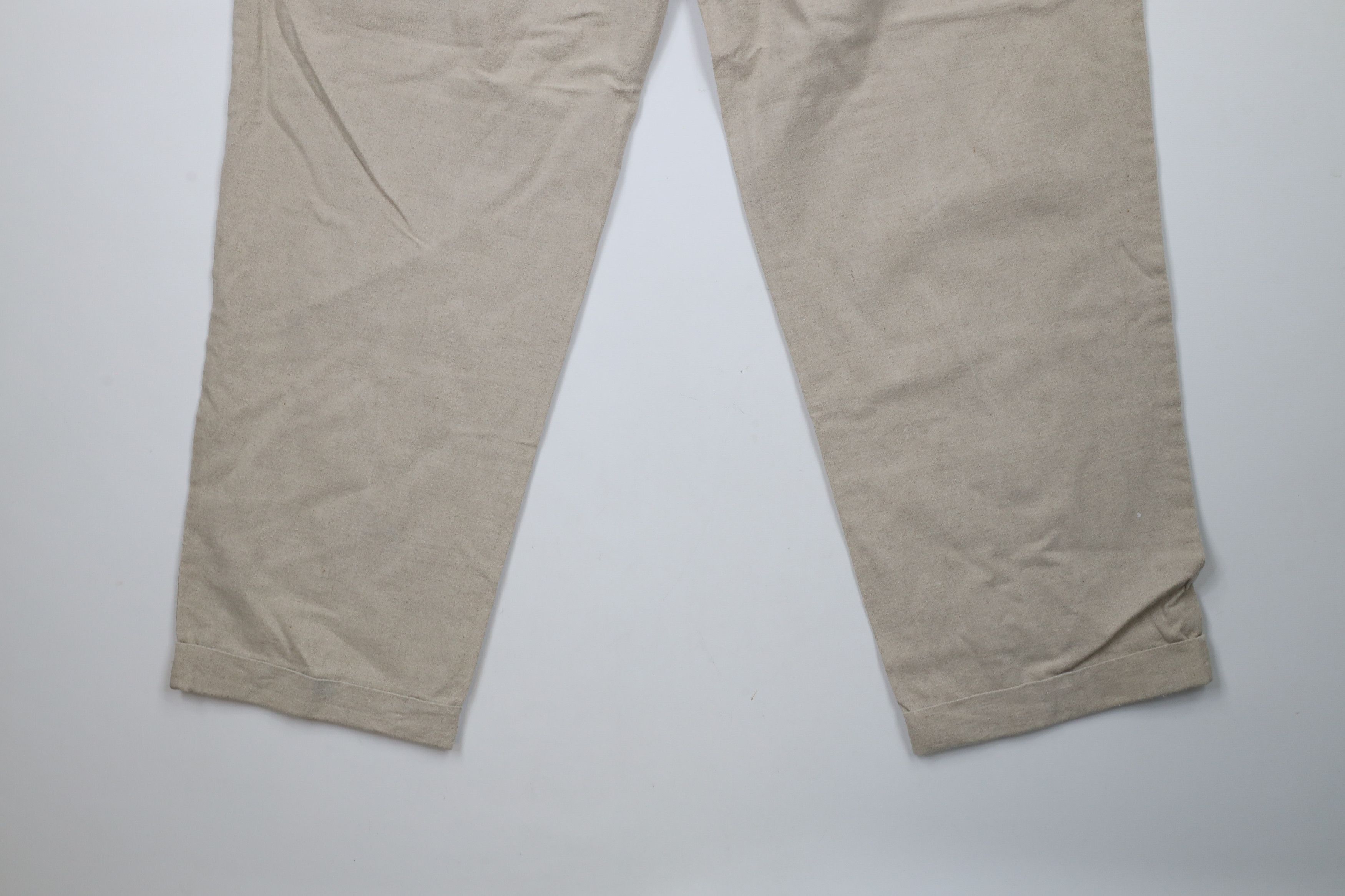 Vintage Vintage 90s Streetwear Pleated Cuffed Wide Leg Chino Pants Size US 38 / EU 54 - 11 Thumbnail