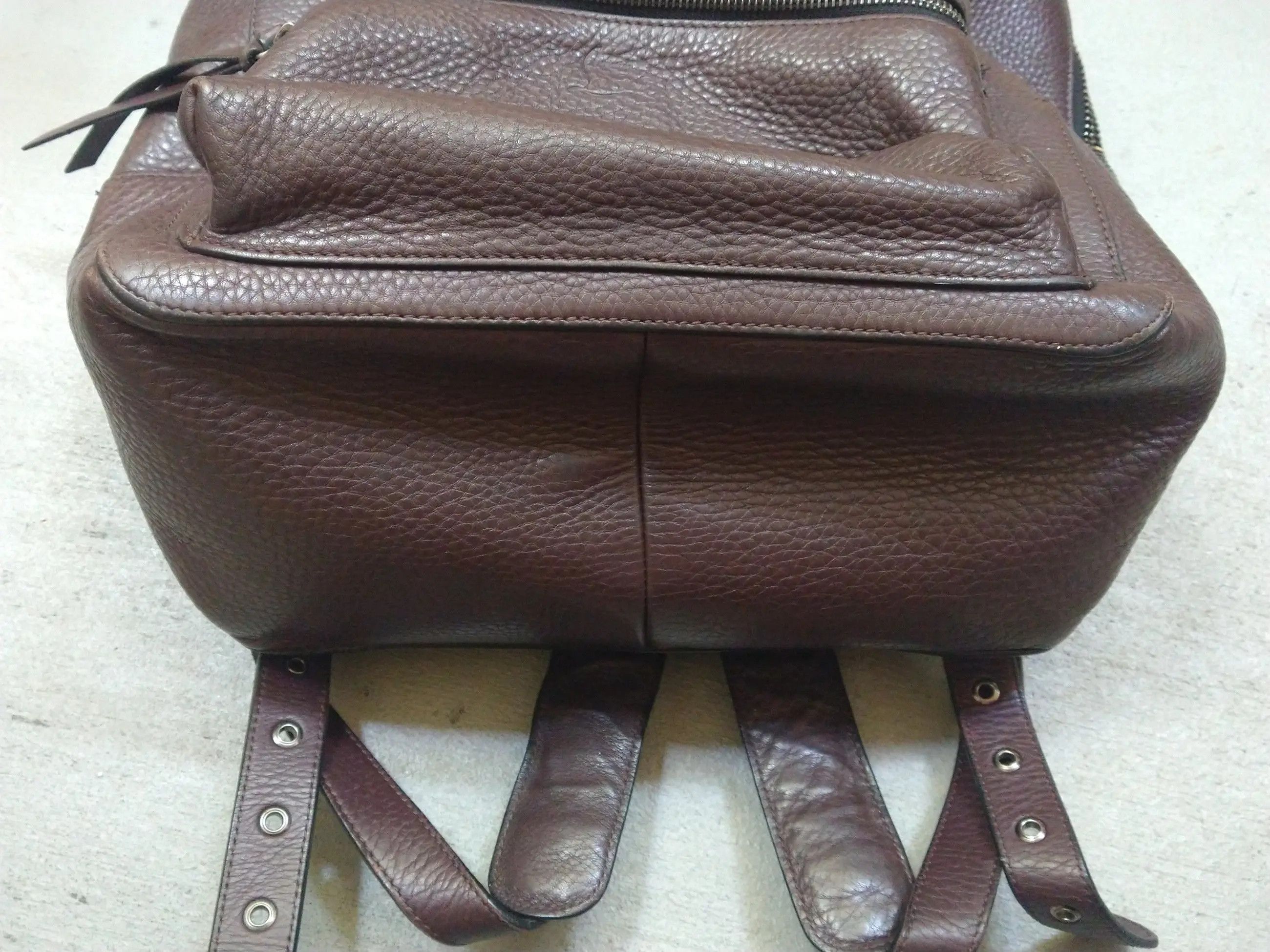 Christian Louboutin Christian Louboutin Aliosha Backpack Brown Pebbled Leather Size ONE SIZE - 3 Thumbnail
