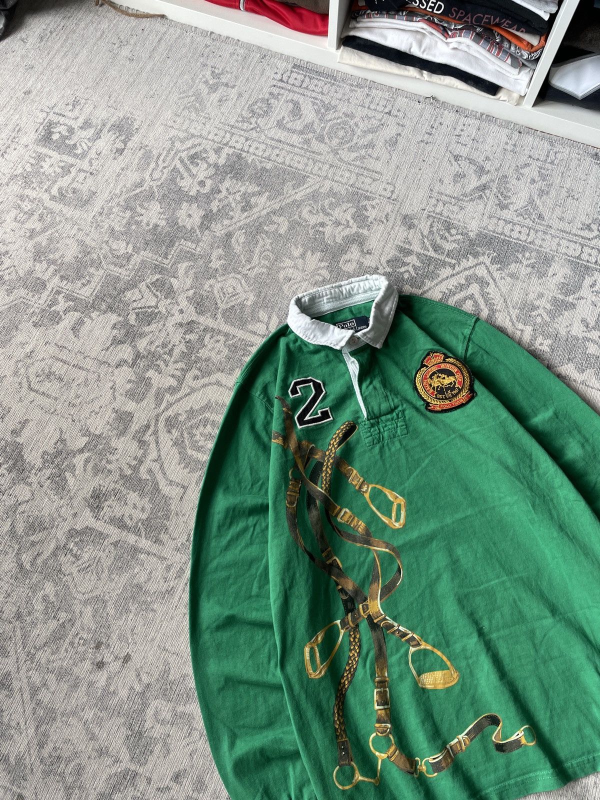 Polo Ralph Lauren Polo Ralph Lauren Vintage Rugby Polo Long Sleeve Size US L / EU 52-54 / 3 - 4 Thumbnail