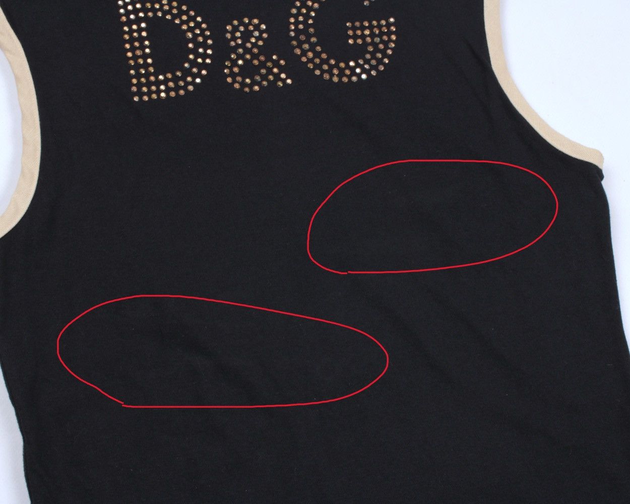 Designer × Dolce & Gabbana × Vintage DOLCE GABBANA Vintage Caligola Studded Rhinestones Logo Tank Size M / US 6-8 / IT 42-44 - 14 Thumbnail