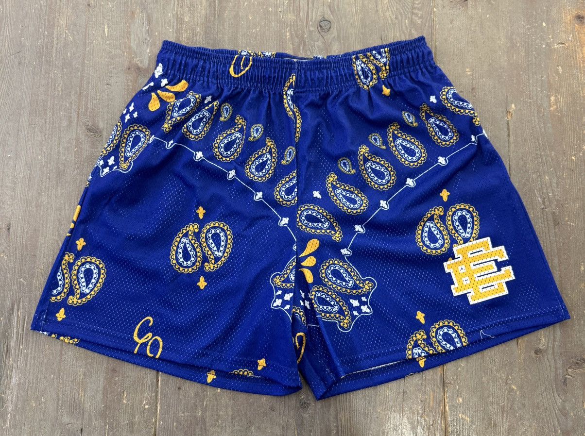 Eric Emanuel ⚡️ Eric Emanuel EE Basic Mesh Shorts Paisley Blue XXL 2XL ⚡️ Size US 38 / EU 54 - 2 Thumbnail