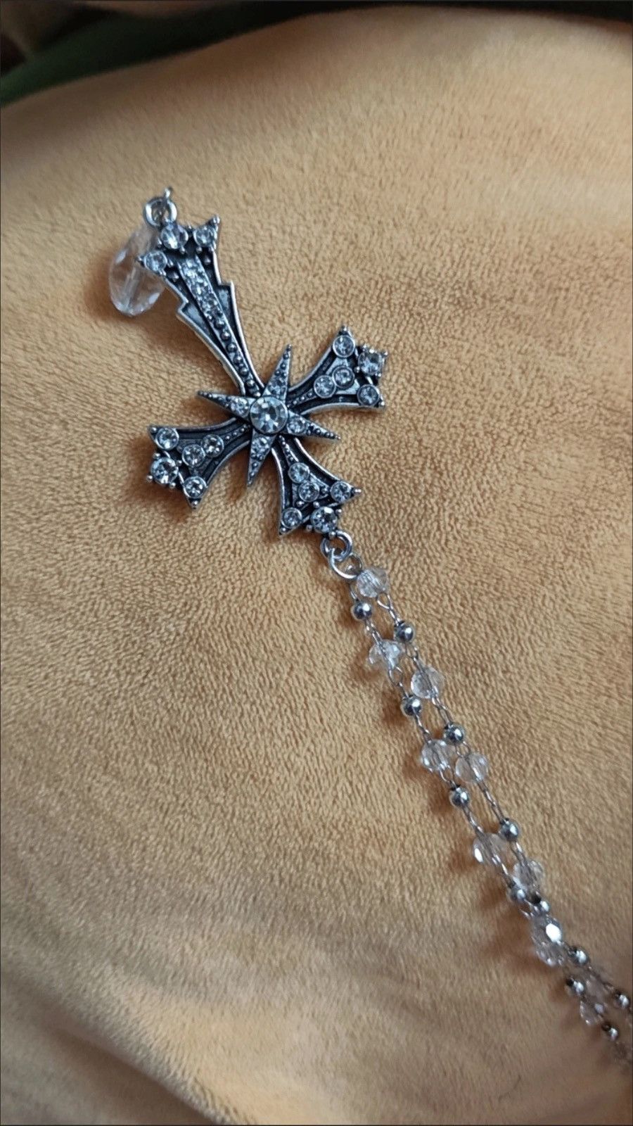 Other Y2K Layered Beaded Cross Necklace Size ONE SIZE - 1 Thumbnail