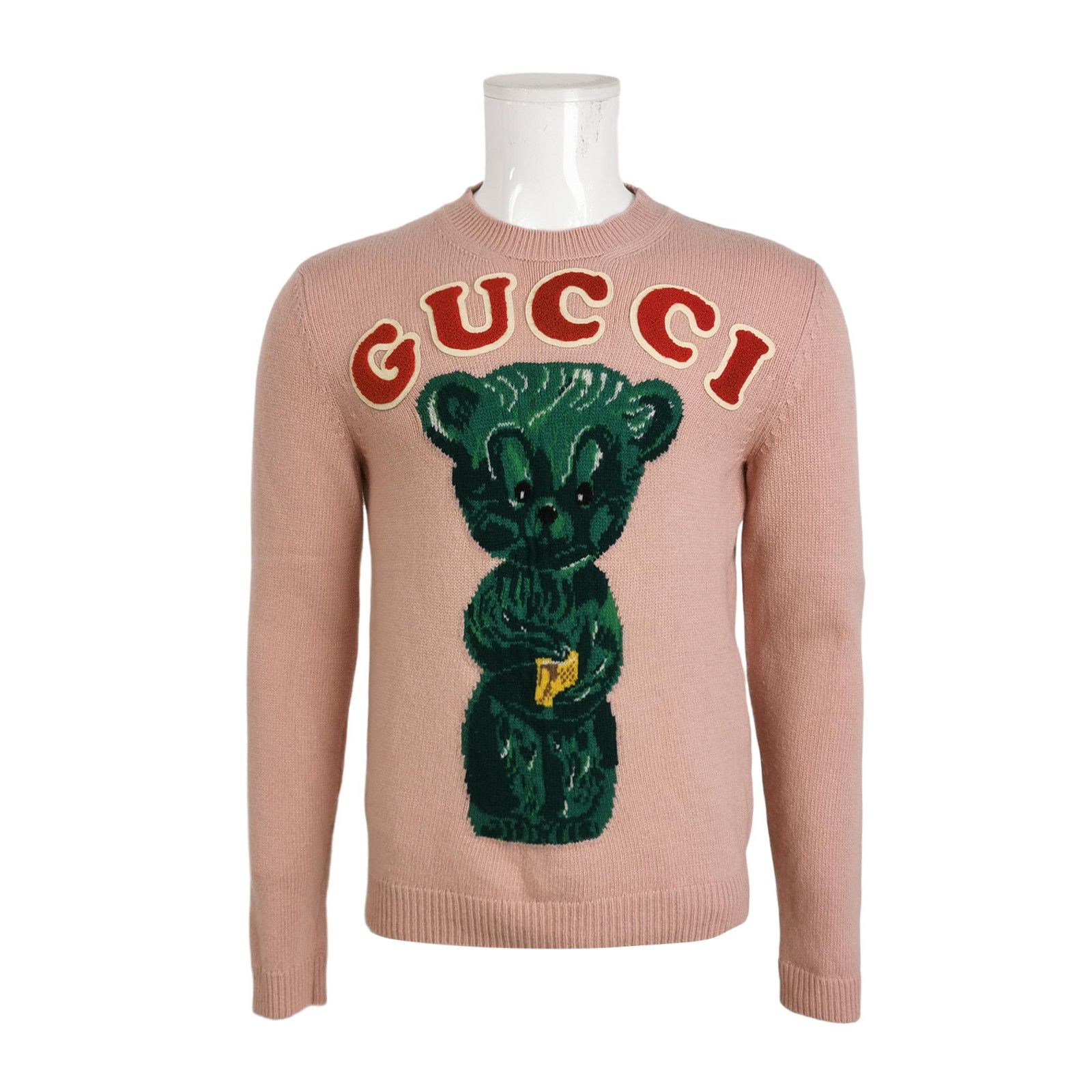 Gucci Gucci Pink Bear Logo Wool Sweater Size S Size US S / EU 44-46 / 1 - 1 Thumbnail
