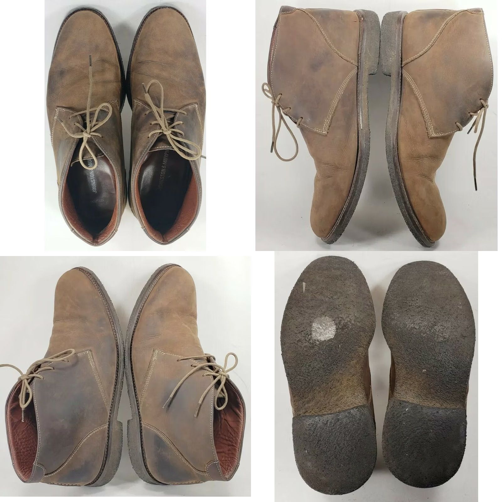 Johnston & Murphy JOHNSTON & MURPHY COPELAND CHUKKA BOOTS MEN'S LEATHER SHEEPSKIN BROWN SIZE 11M 25-1870 Size US 11 / EU 44 - 8 Thumbnail