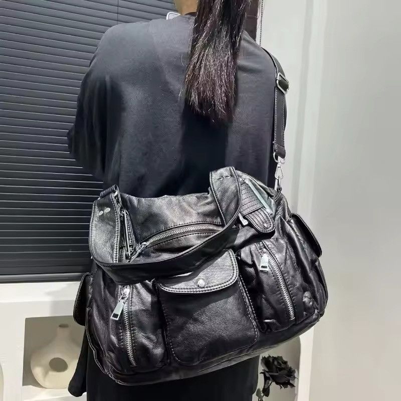 Leather Multi-Pocket Shoulder Crossbody Bag Size ONE SIZE - 5 Thumbnail