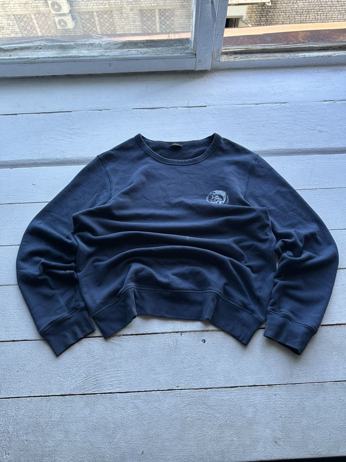 Diesel VNTG 🚨 DIESEL SWEATSHIRT BIG LOGO BRAVE DARK BLUE Y2K Size US L / EU 52-54 / 3 - 1 Thumbnail