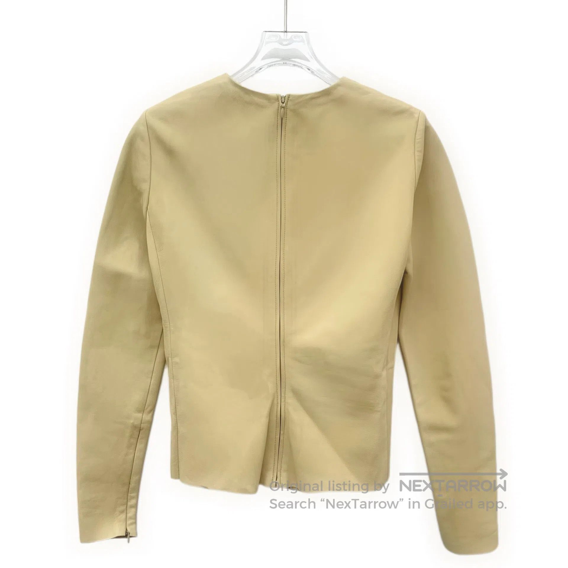 Celine CELINE Light Yellow Sheepskin Back Zipper Design Round Nec Size XS / US 0-2 / IT 36-38 - 2 Thumbnail