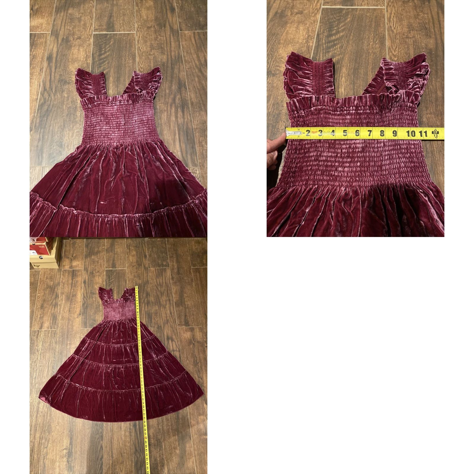 Vintage NWT Hill House Home Ellie Nap Dress Burgundy Velvet XXS Size XXS / US 00 / IT 34 - 8 Thumbnail