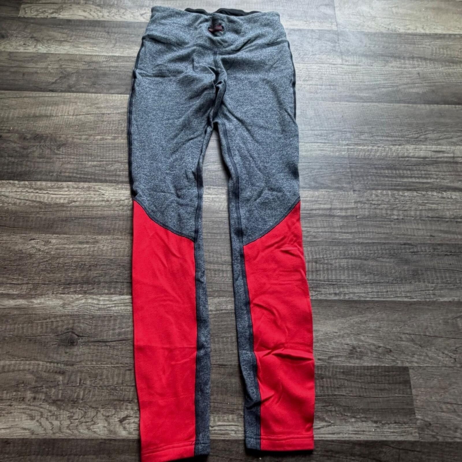 Lululemon Lululemon Grey Red Colorblock Leggings Size 6 Size 28" / US 6 / IT 42 - 1 Thumbnail