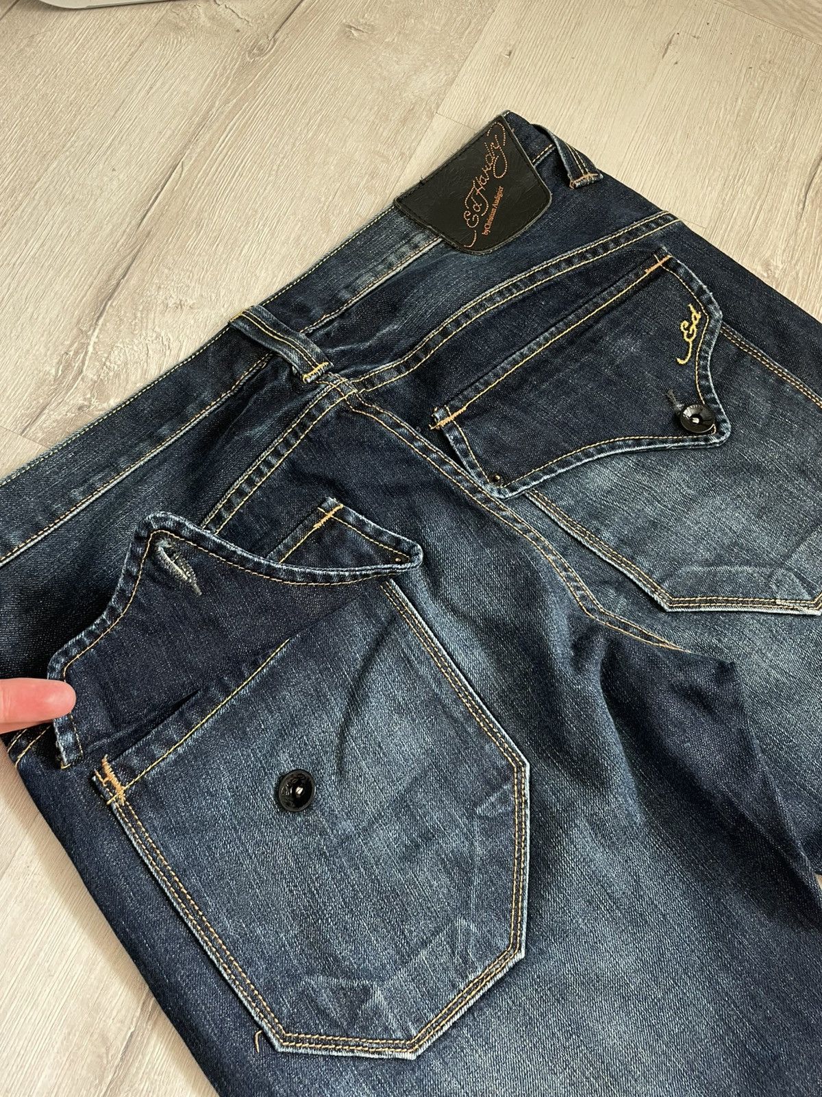Ed Hardy Y2k Vintag Ed Hardy by Christian Audigier Jeans Washed Denim Size US 34 / EU 50 - 11 Thumbnail