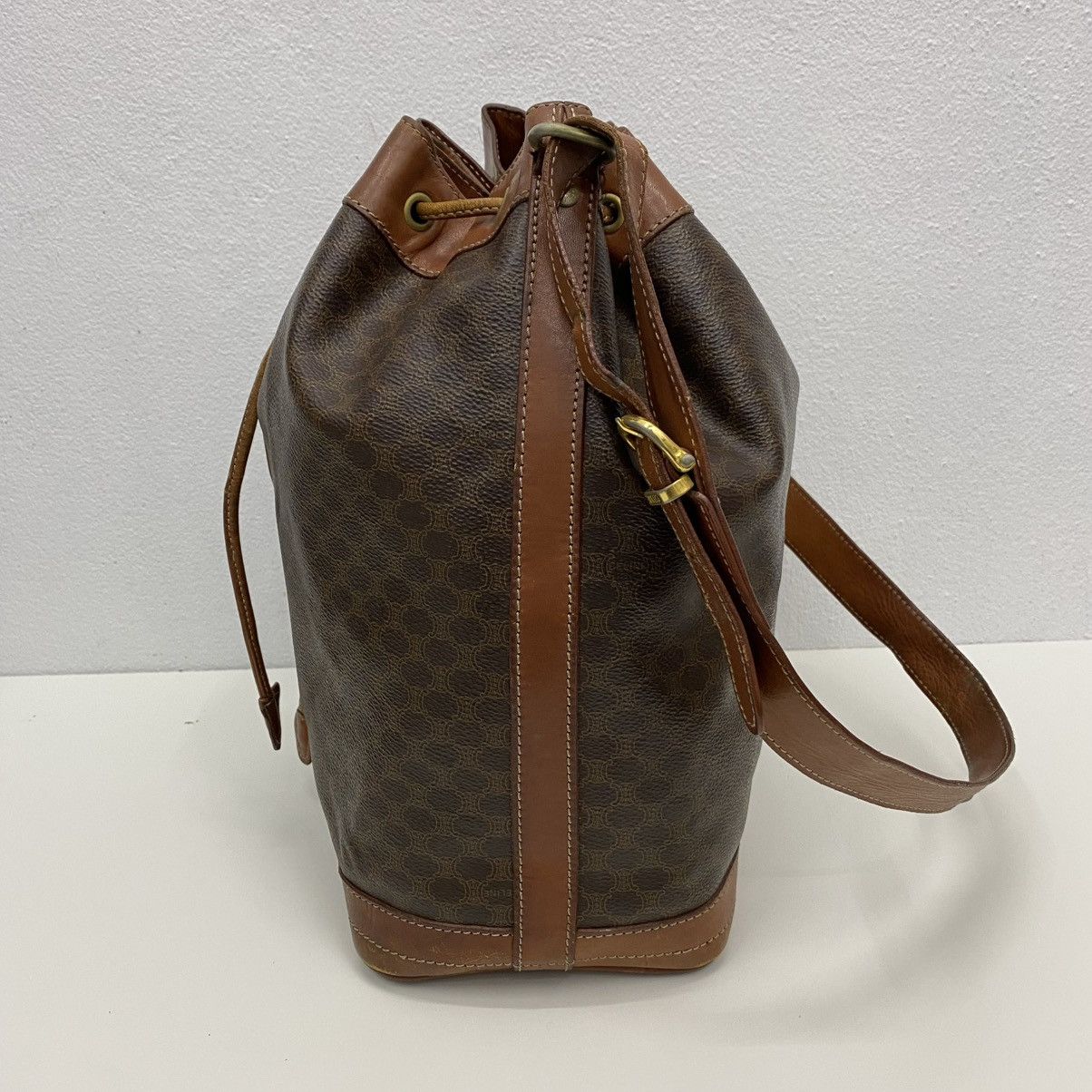 Celine ‼️LASTDROP‼️ CELINE MACADAM BUCKET DRAWSTRING SHOULDER BAG Size ONE SIZE - 5 Thumbnail