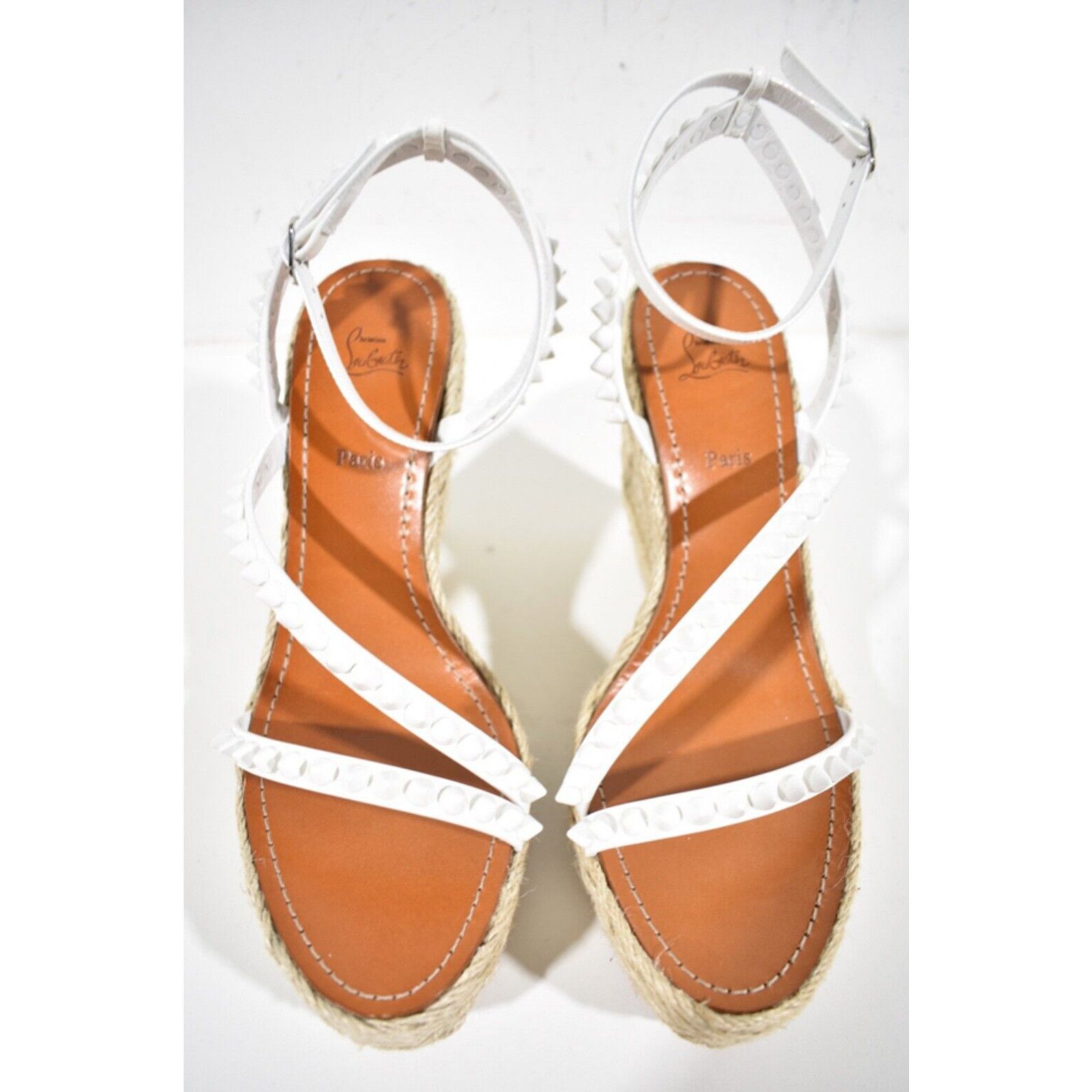 Christian Louboutin Mafaldina Zeppa 120 White Platform Wedge Sandal Heel Pump 41 Size US 11 / IT 41 - 7 Thumbnail